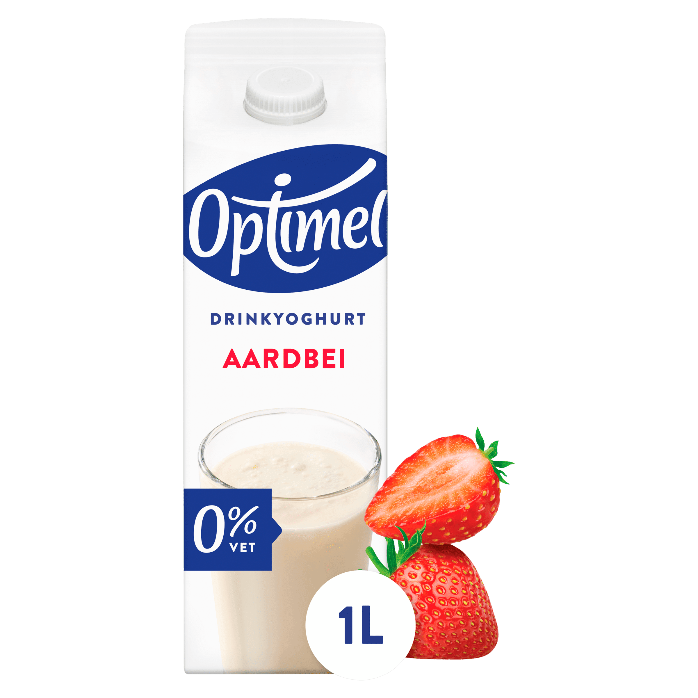 Optimel Drink aardbei 0% vet