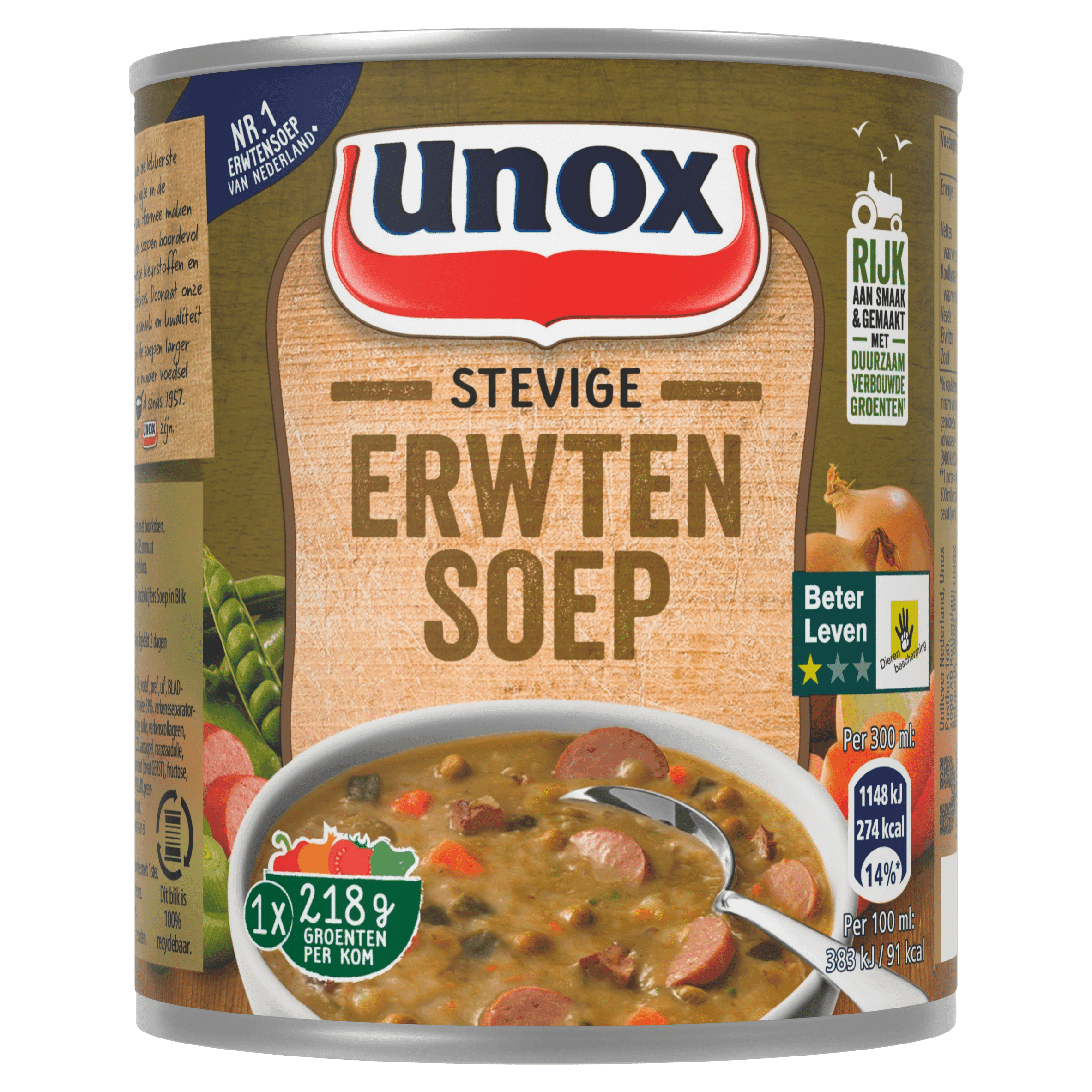 Unox Soep in blik stevige erwtensoep