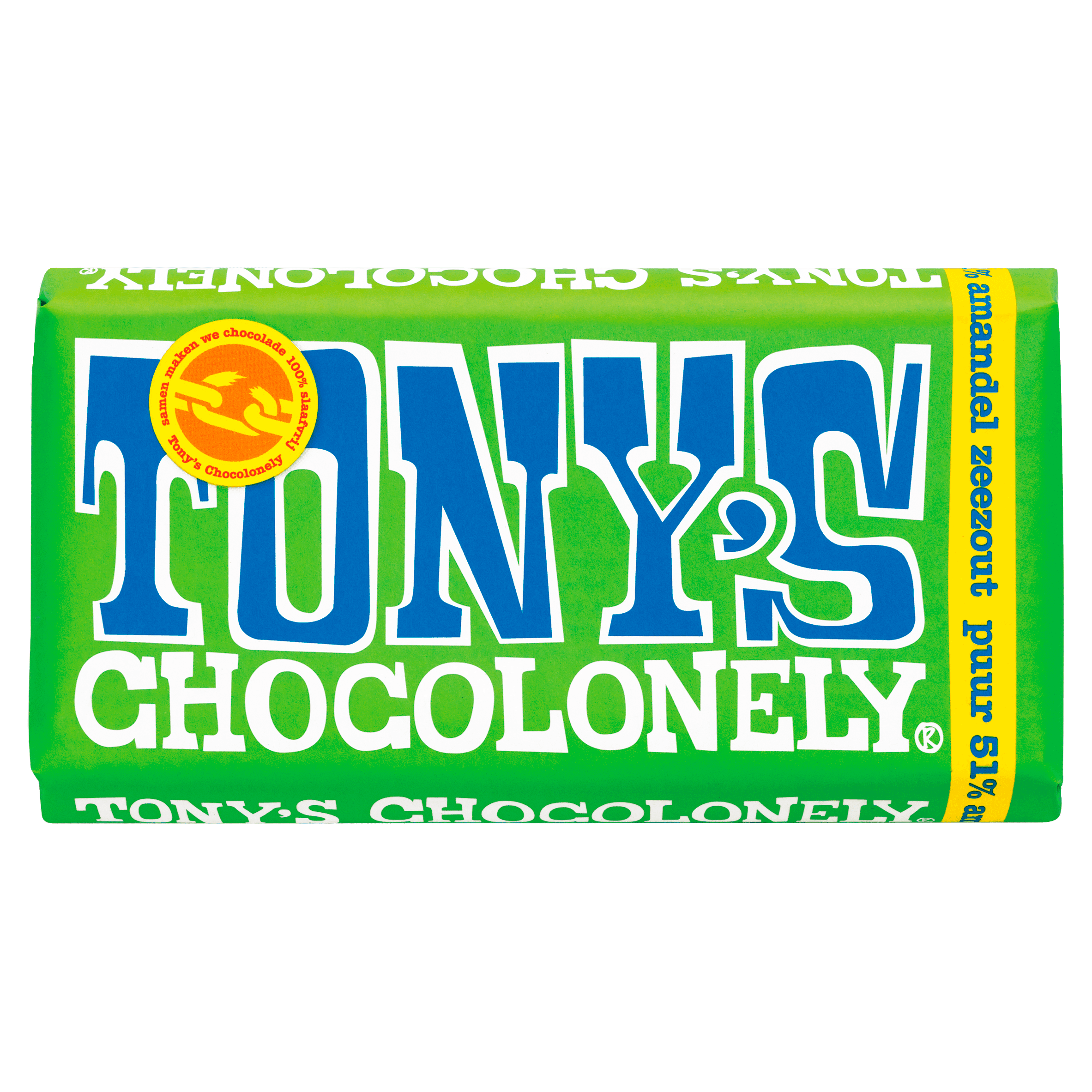 Tony's Chocolonely Chocolade Puur amandel zeezout