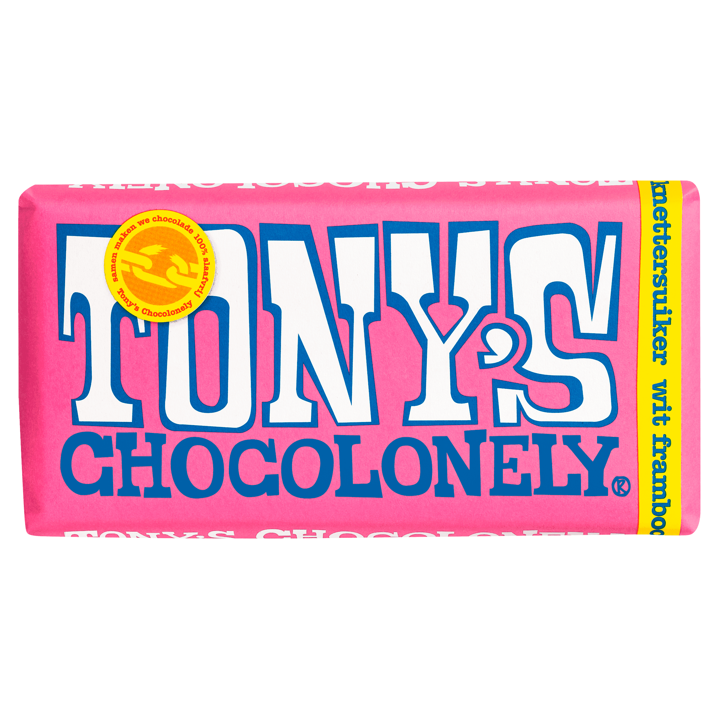Tony's Chocolonely reep Wit framboos knetter Fairtrade