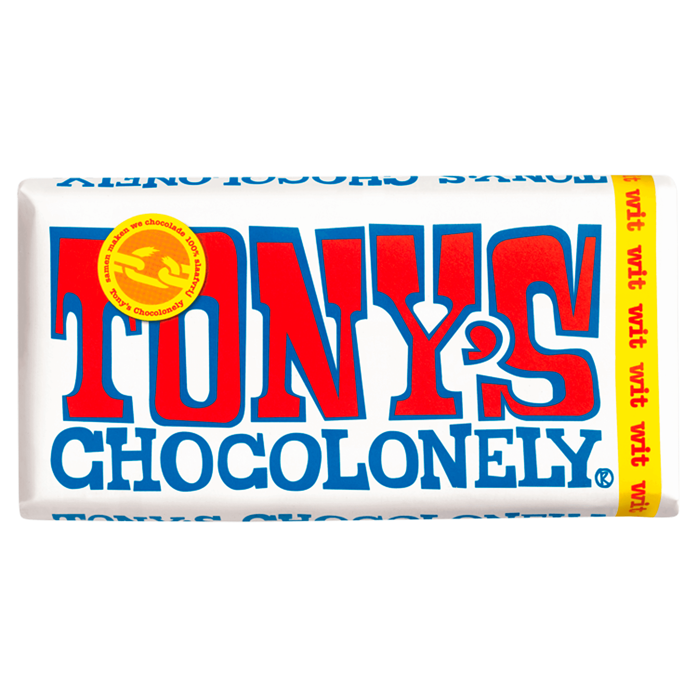 Tony's Chocolonely Chocoladereep Wit Fairtrade
