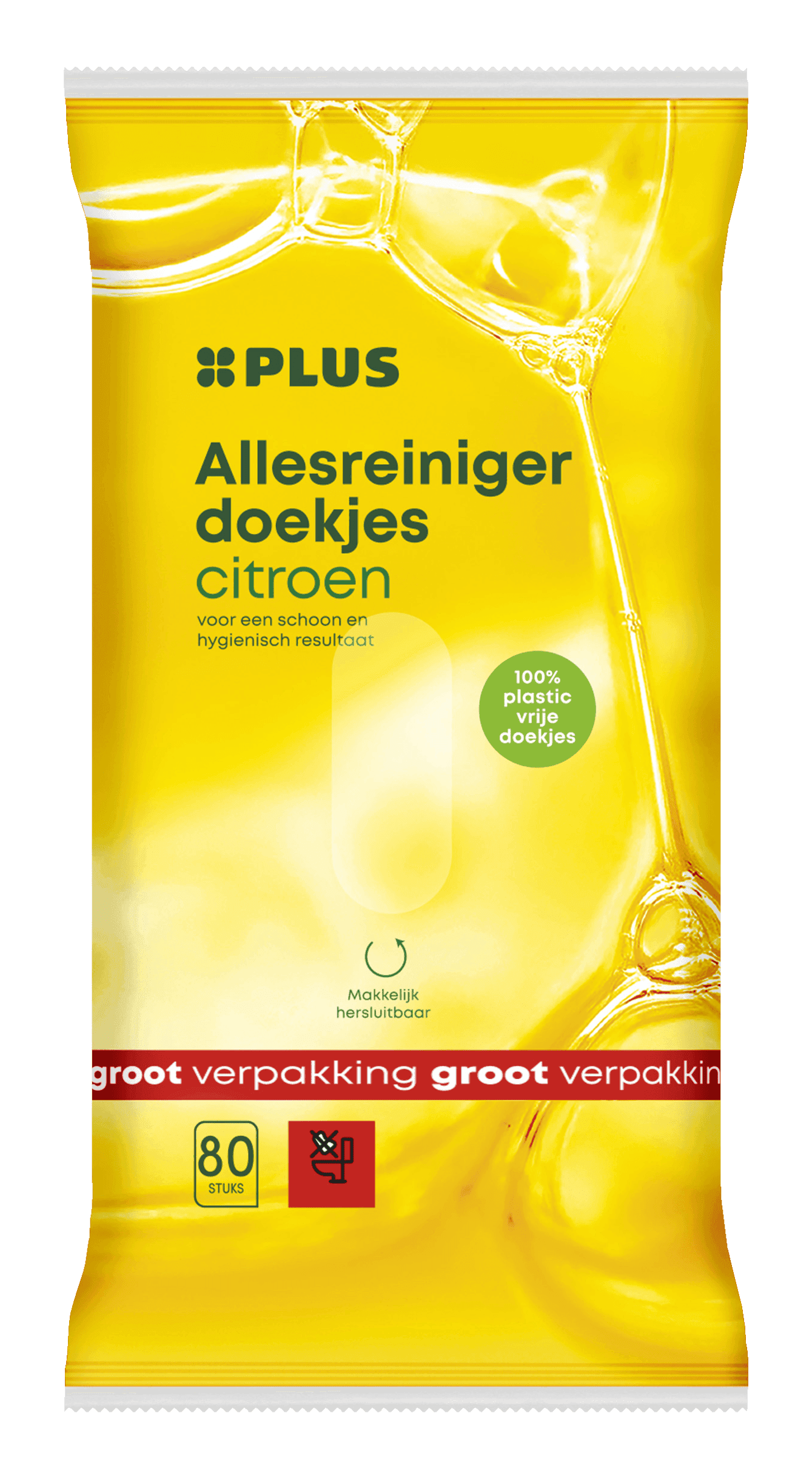 PLUS Allesreinigerdoekjes lemon plasticvrij