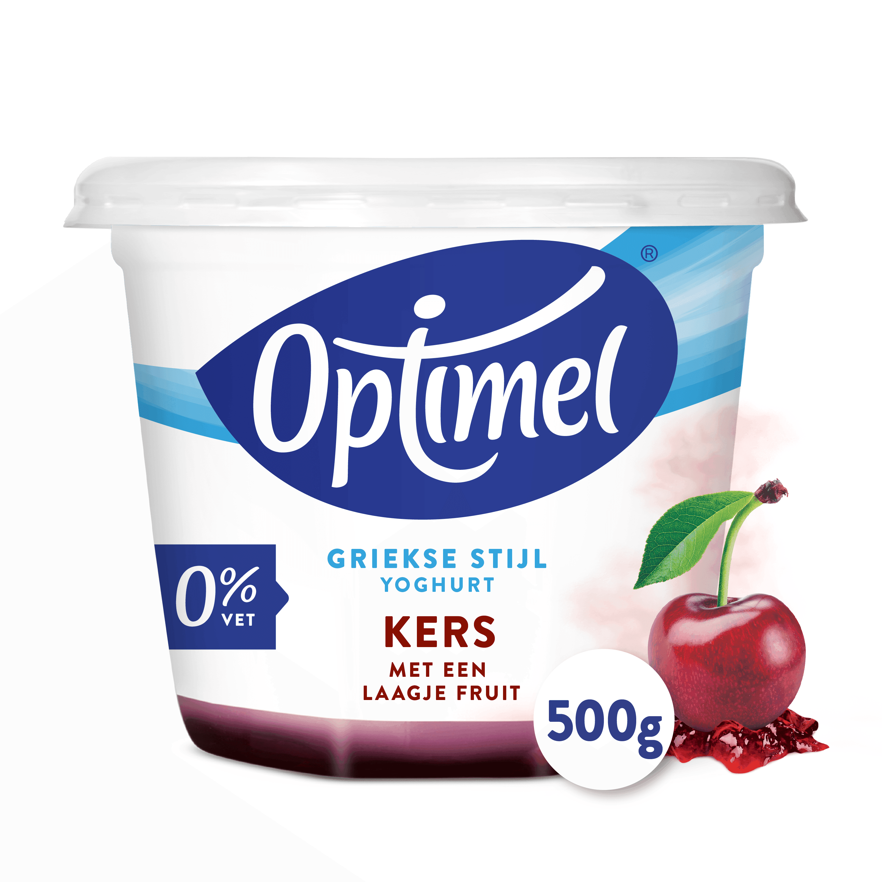 Optimel Yoghurt Griekse stijl kers 0% vet