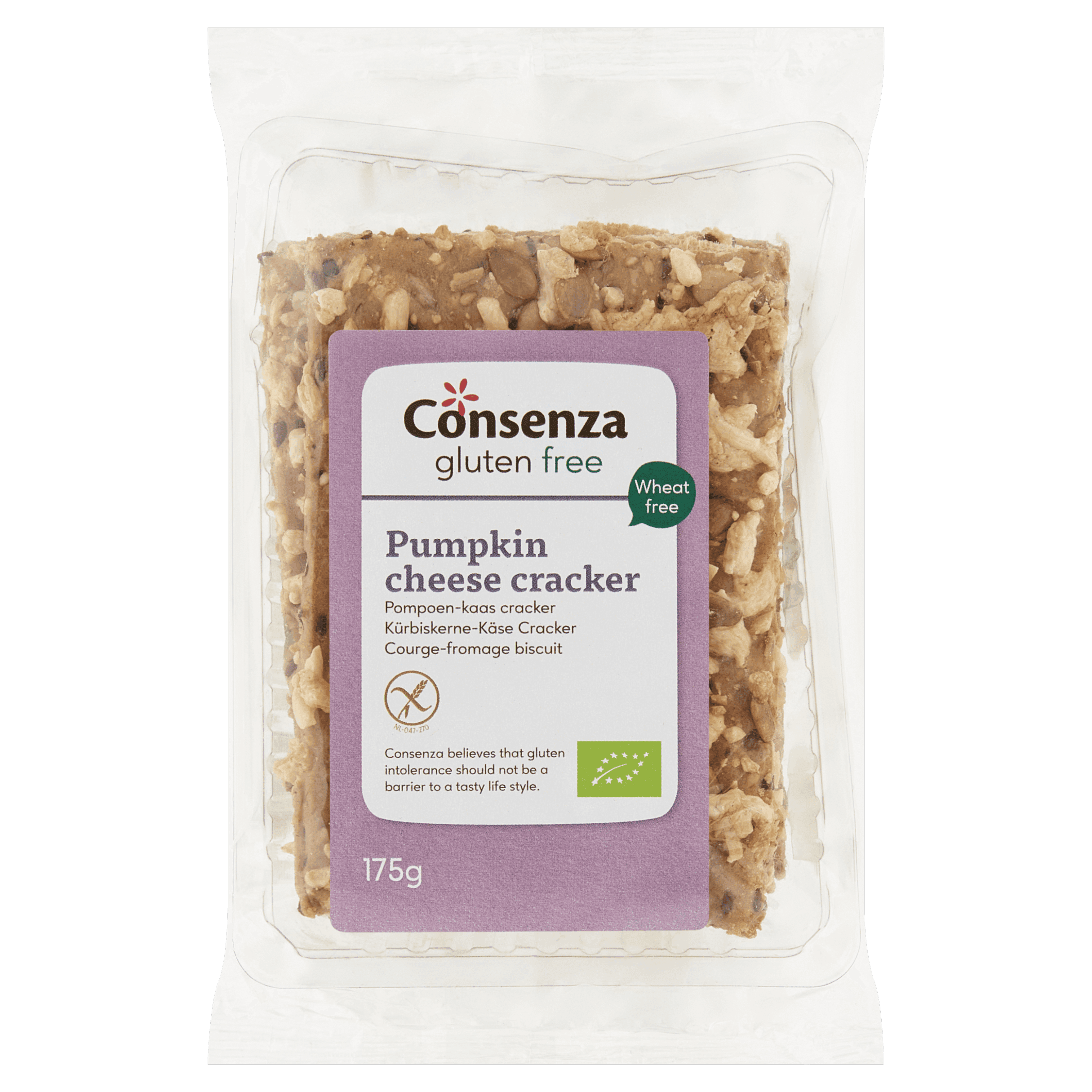 Consenza Cracker kaas pompoen biologisch gv