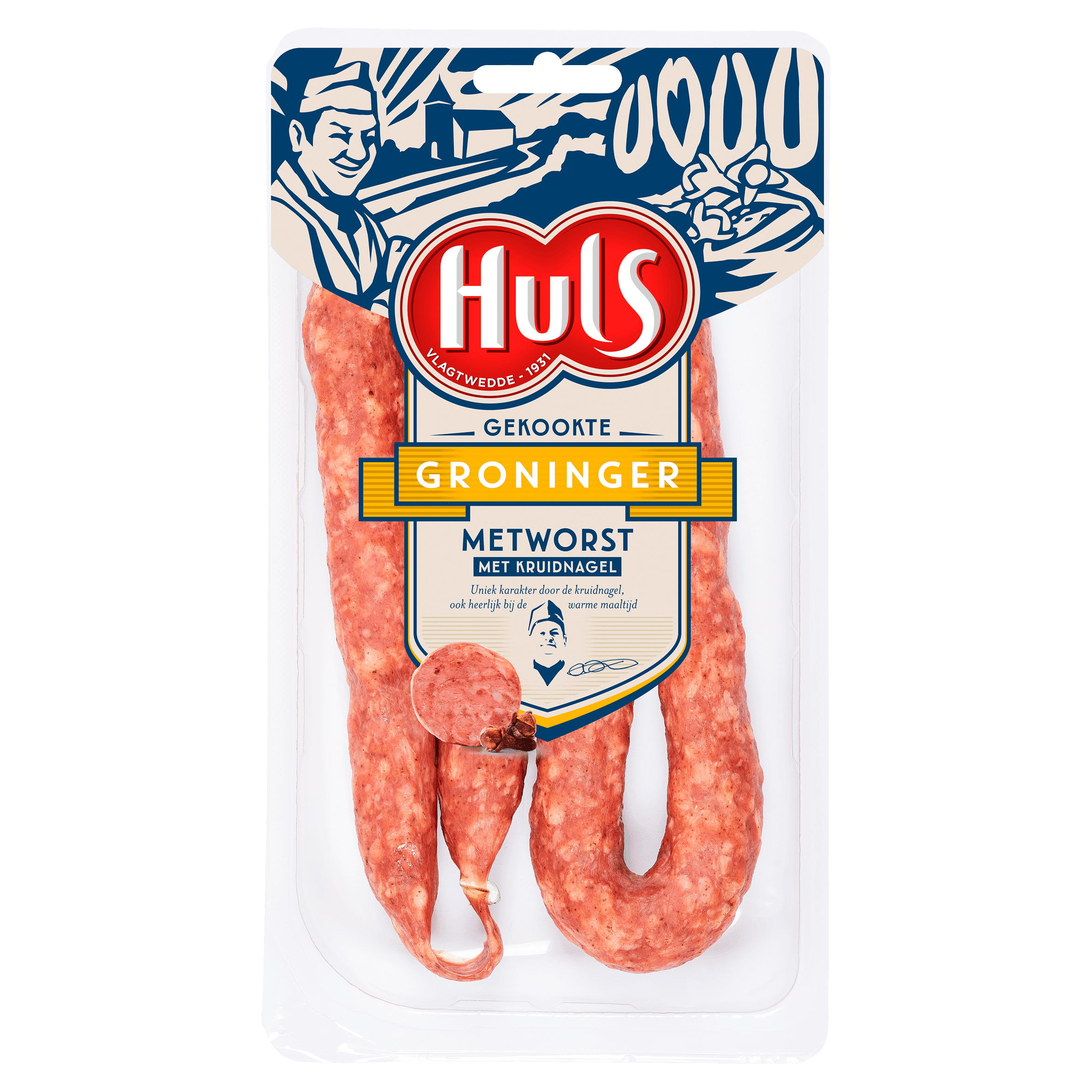 Huls Gekookte Groninger metworst 2 stuks