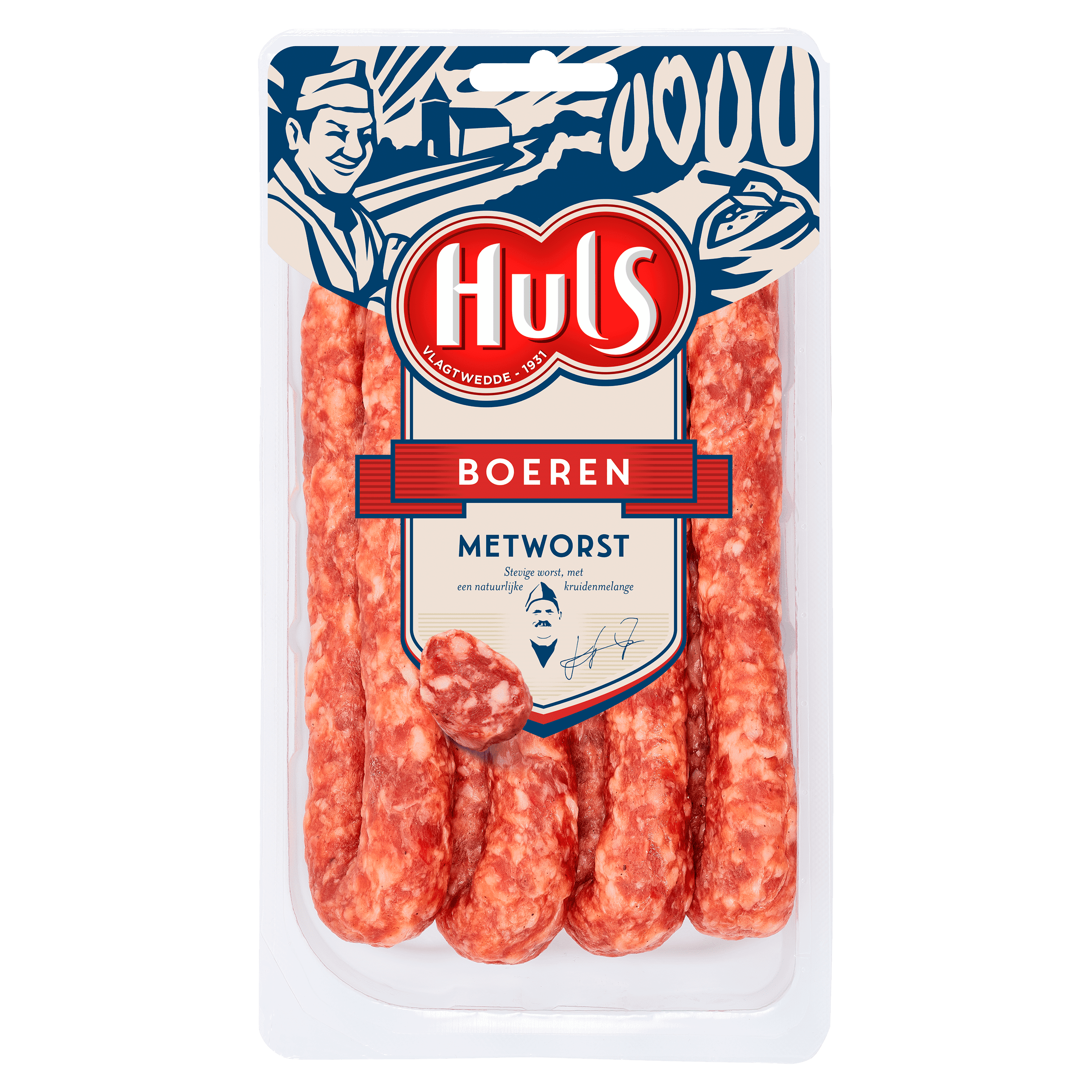 Huls Boerenmetworst 4 stuks