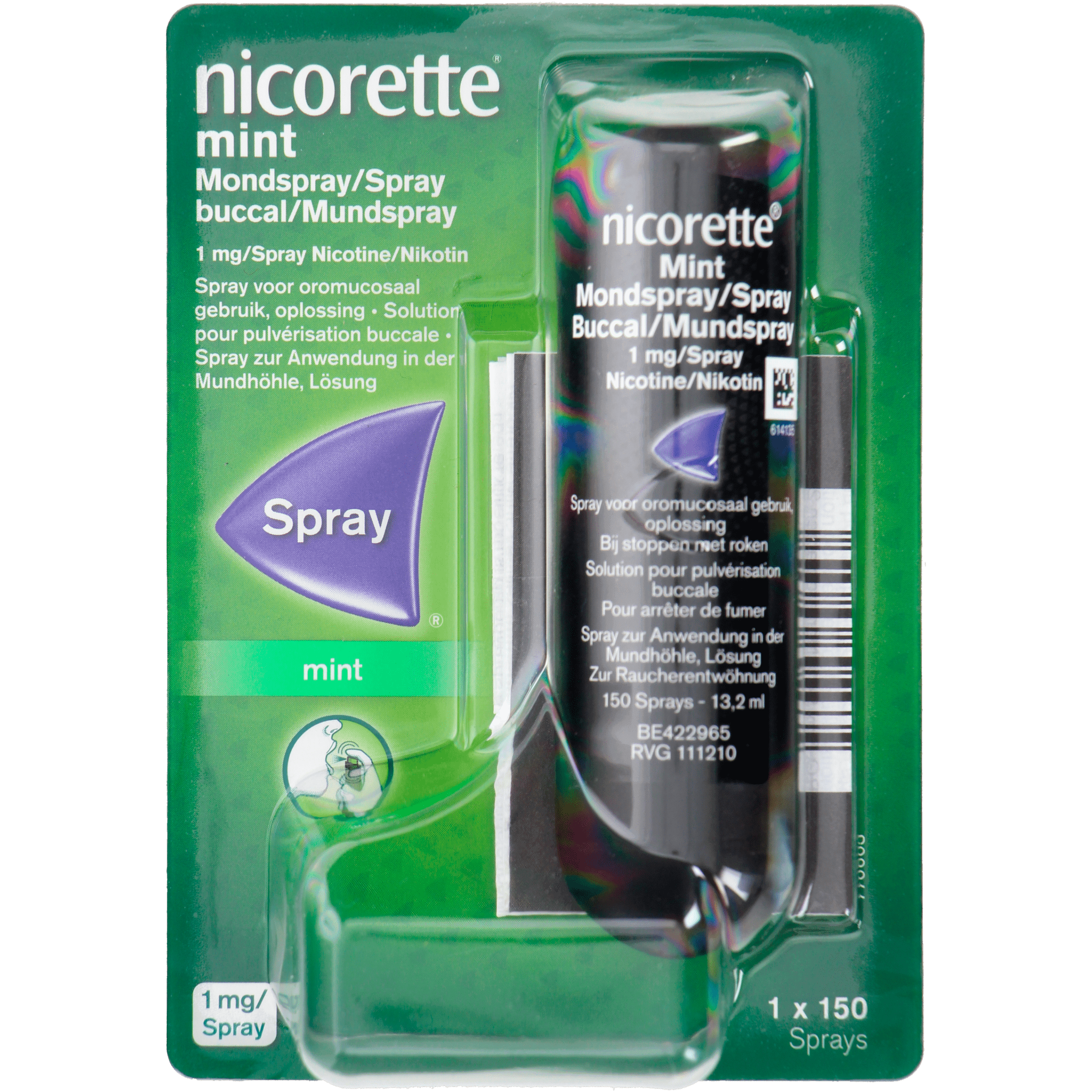 Nicorette Menthol mint spray 1 mg