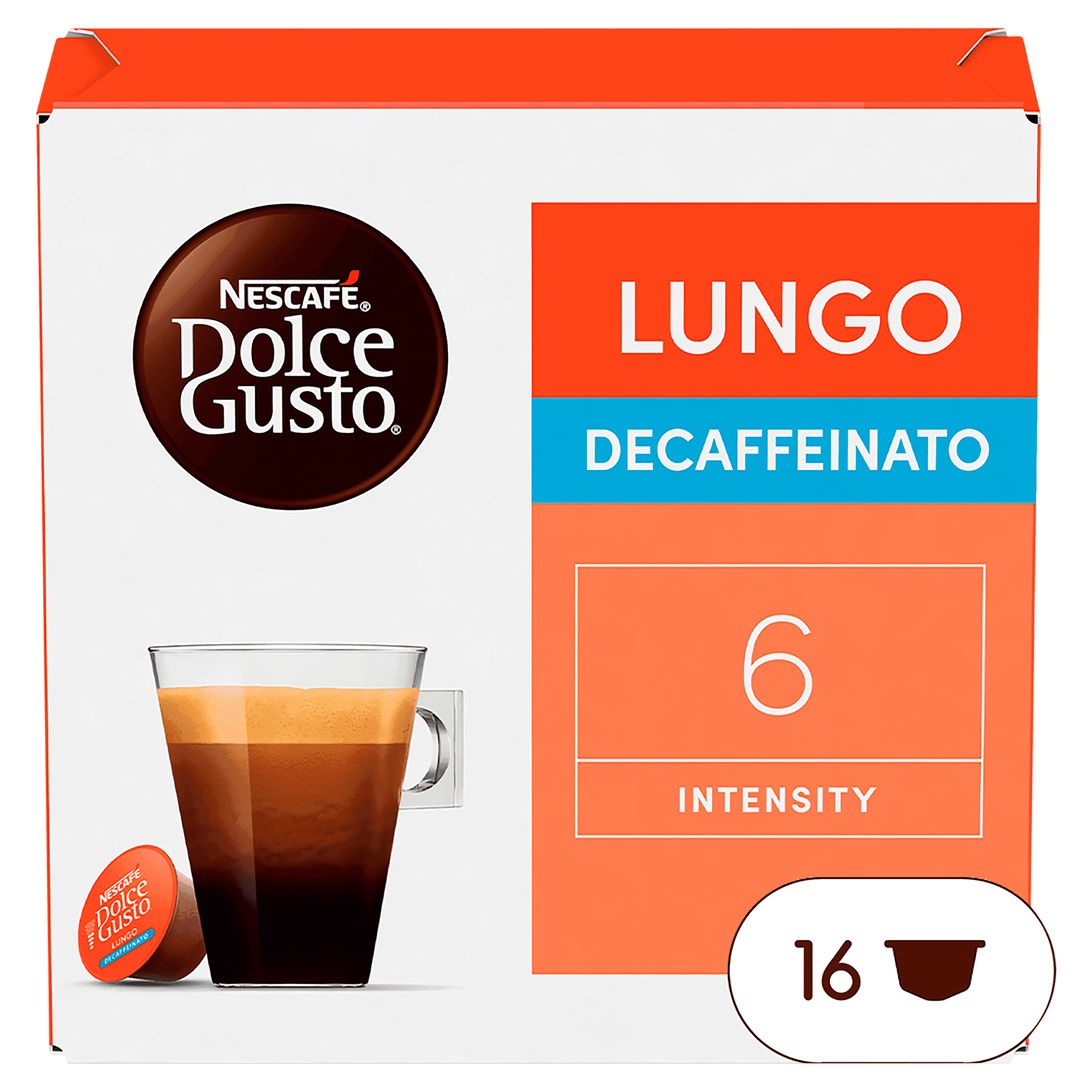 Nescafe Dolce Gusto koffiecups lungo decafé