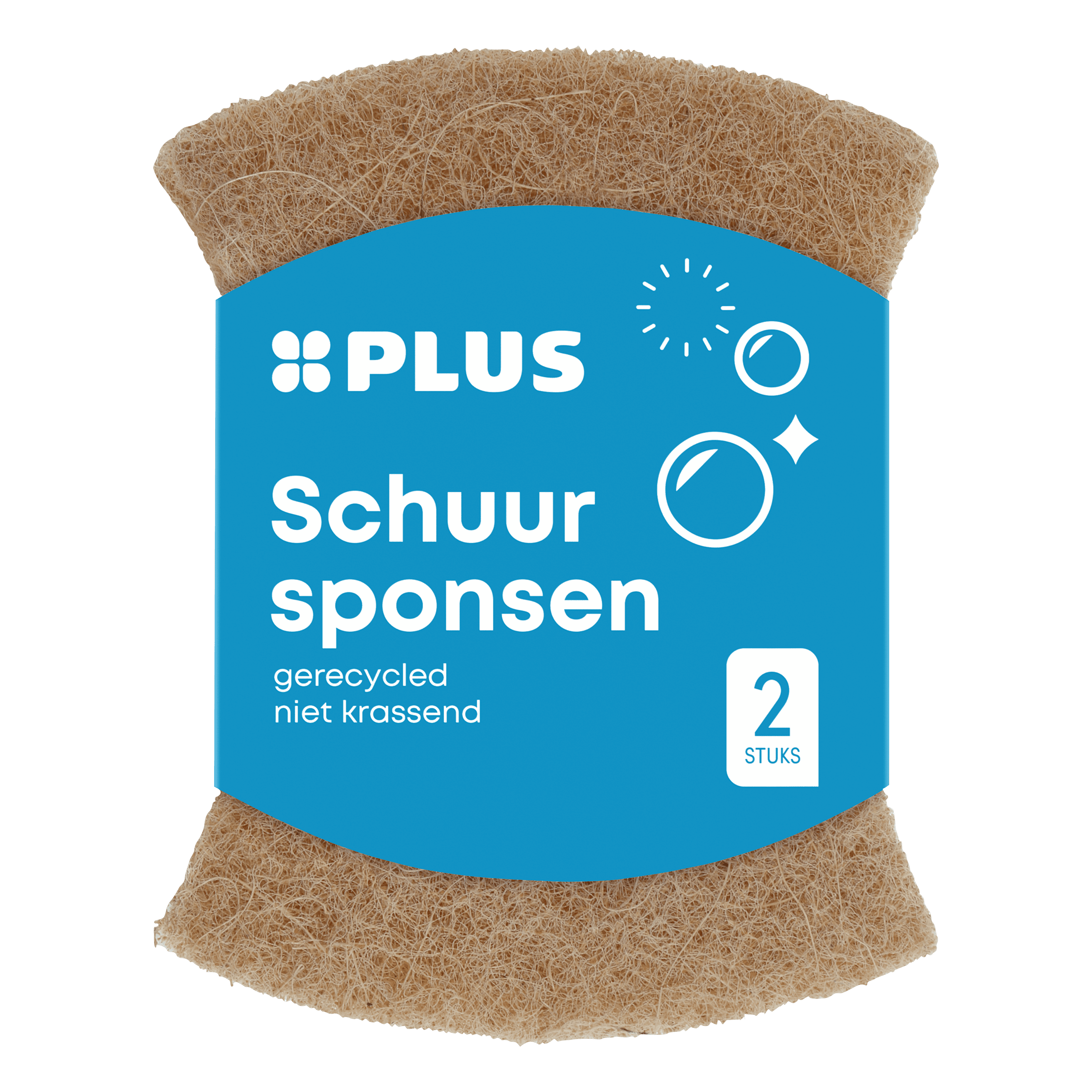 PLUS Gerecyclede schuurspons niet krassend