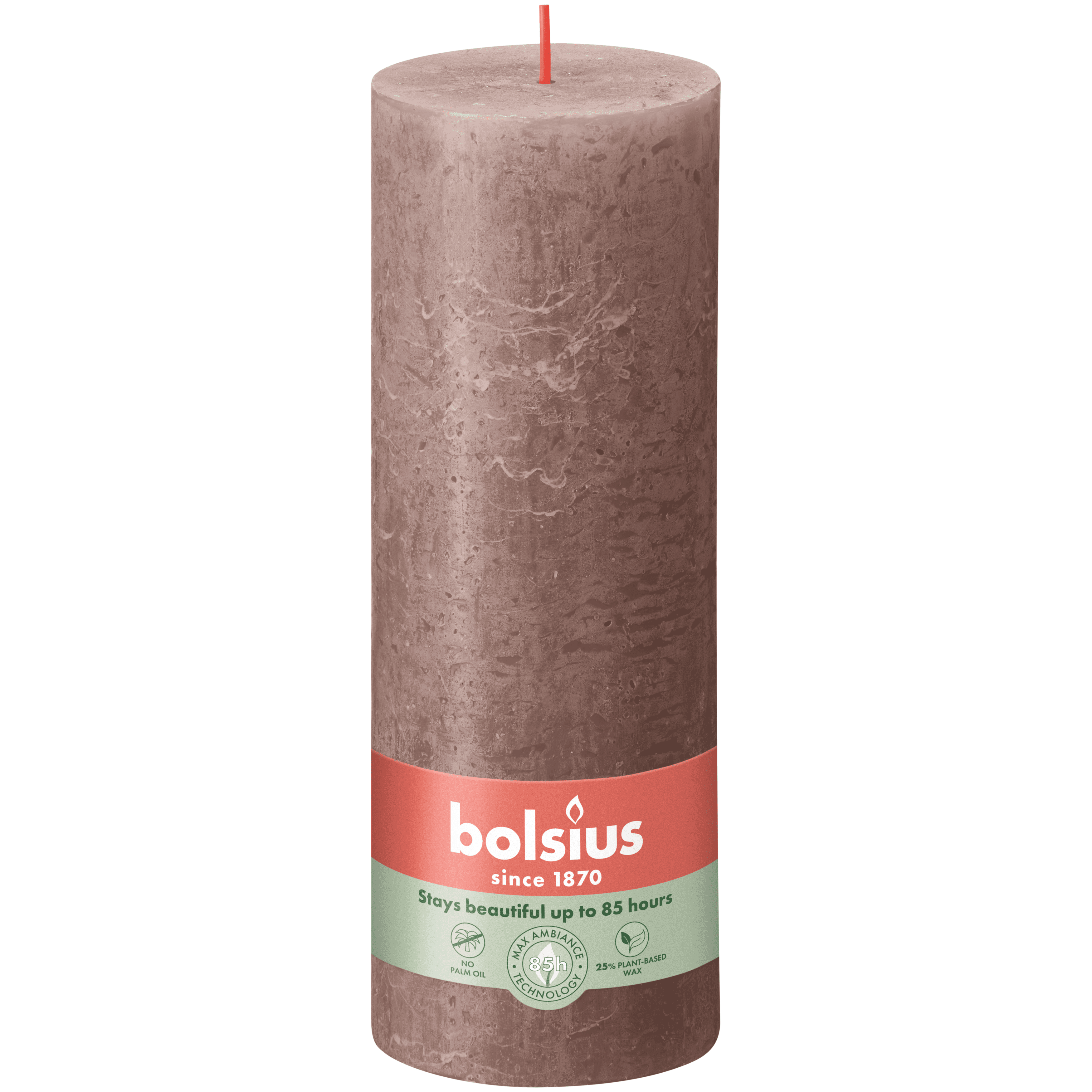 Bolsius Rustiek stompkaars 190/68 Rustic Taupe
