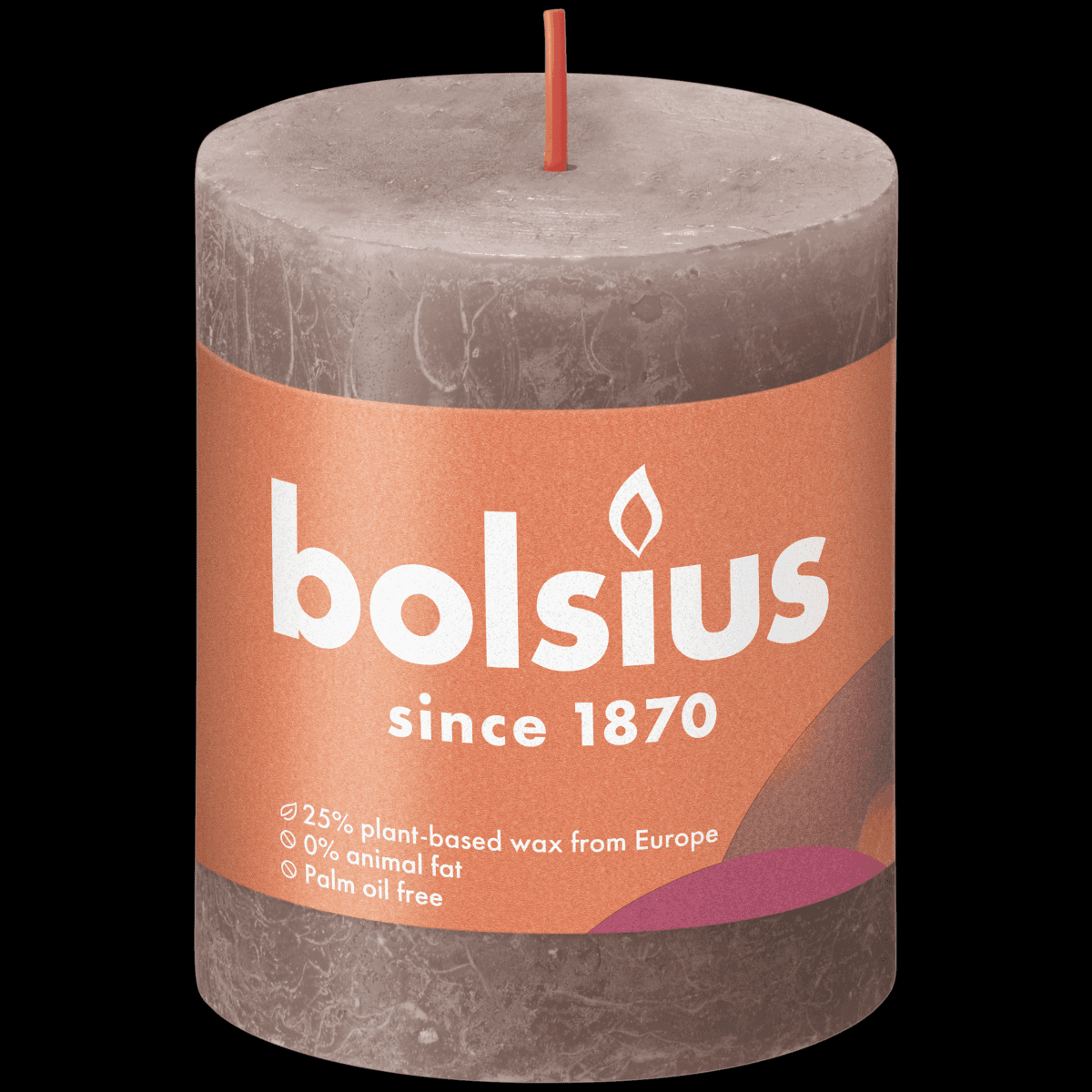 Bolsius Rustiek stompkaars 80/68 Rustic Taupe