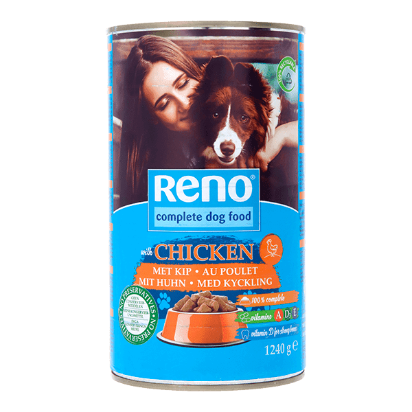 Reno Hondenvoer in blik kip brok/saus