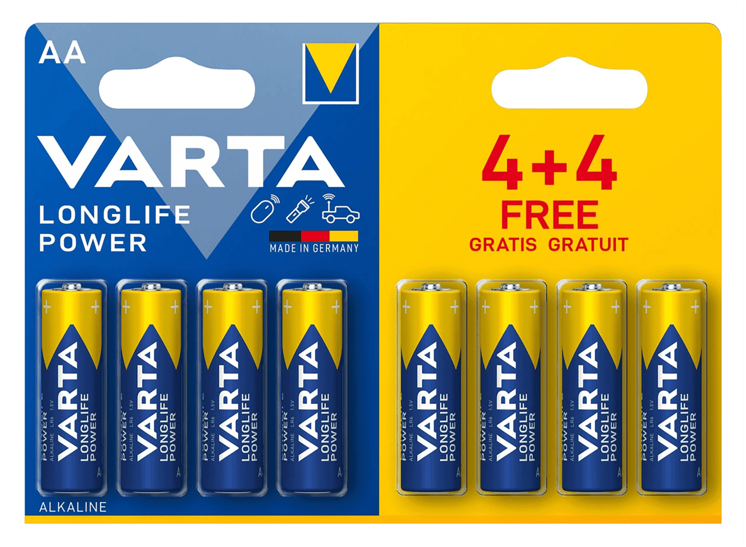 Varta Longlife Power AA Blister 8 (4+4)