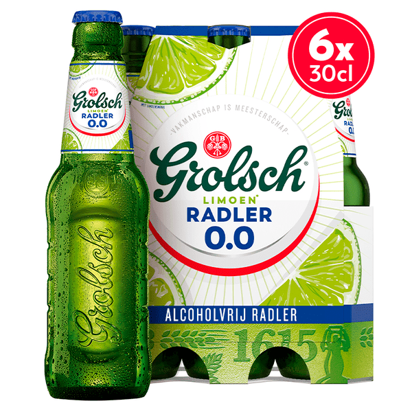 Grolsch Radler limoen 0.0 fles