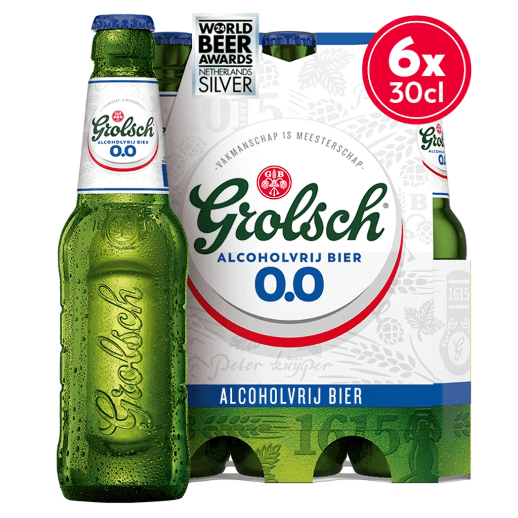 Grolsch Premium pilsner bier fles 0.0