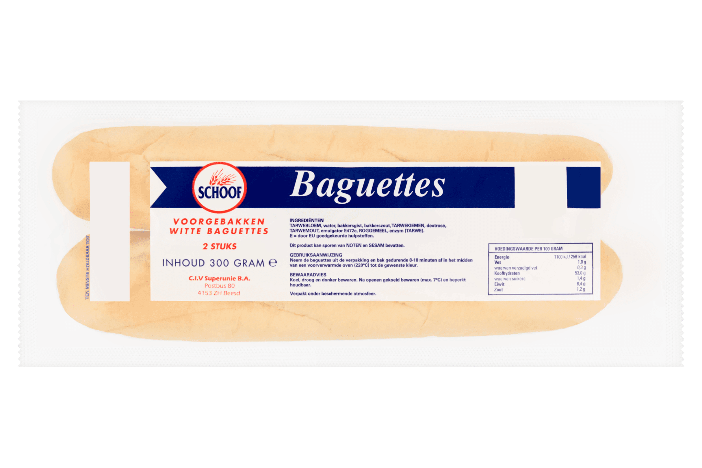 Schoof Voorgebakken witte baguettes