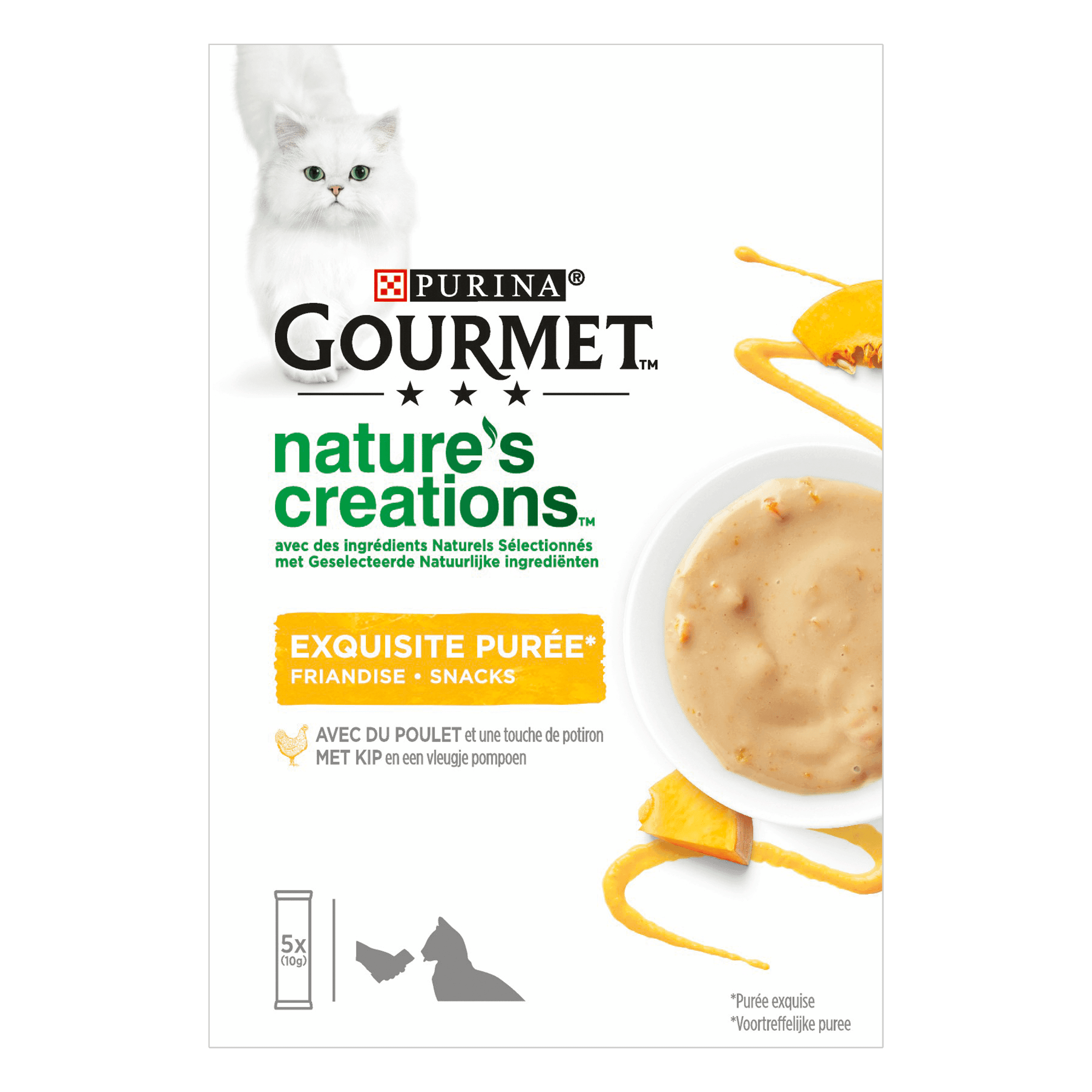 Gourmet Puree kattensnacks met kip & catnip