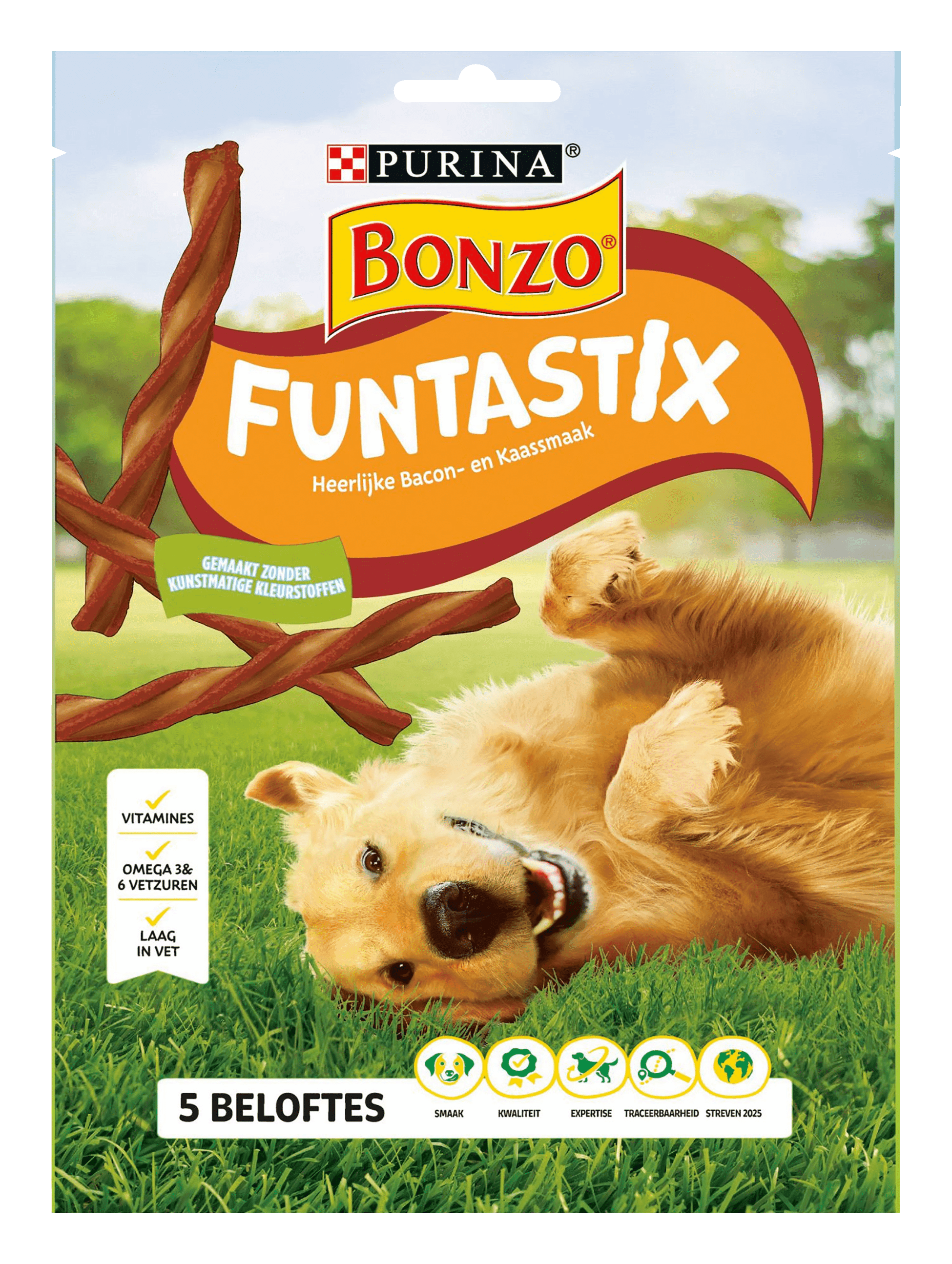 Bonzo Funtastix hondensnacks bacon & kaas