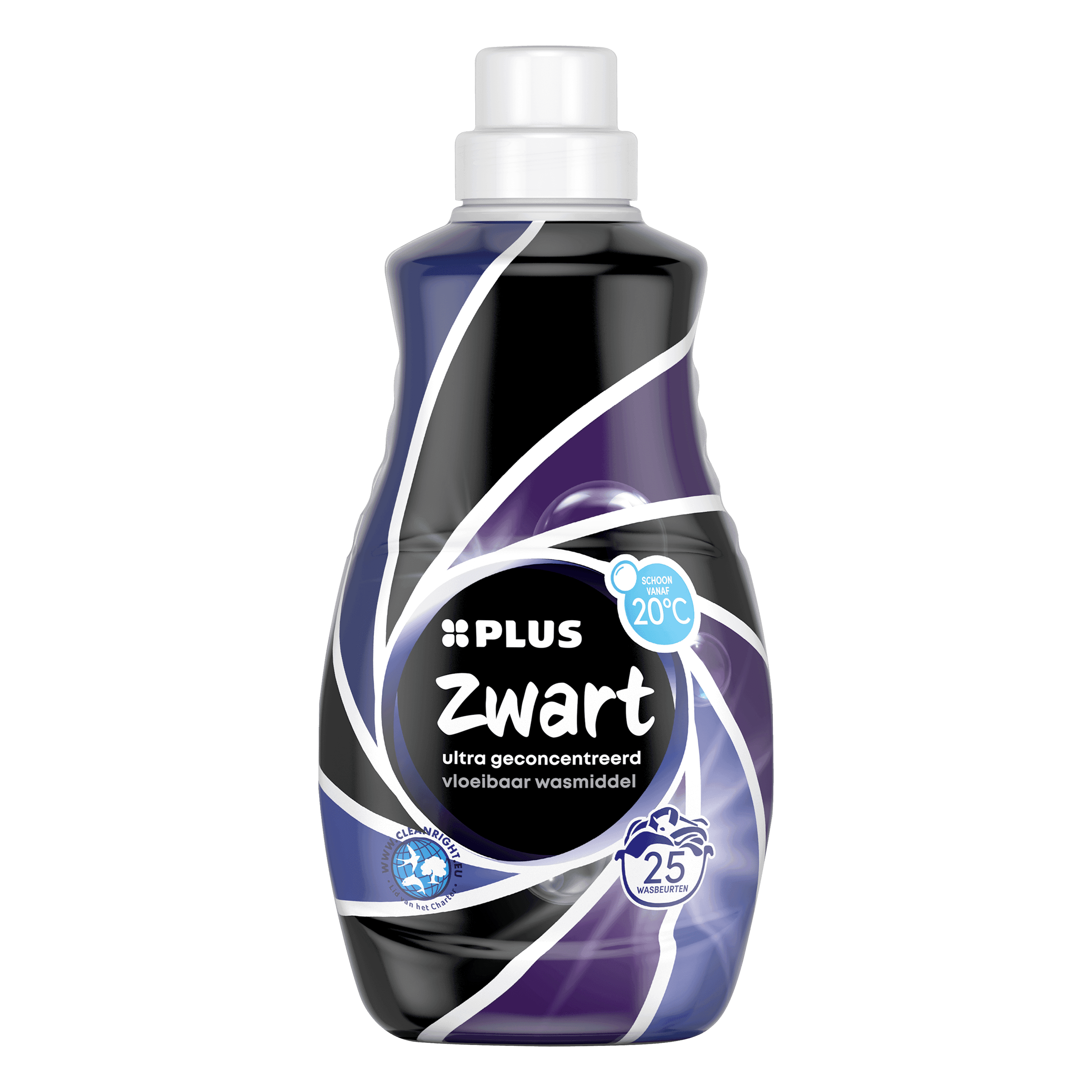 PLUS Vloeibaar wasmiddel zwart 25sc