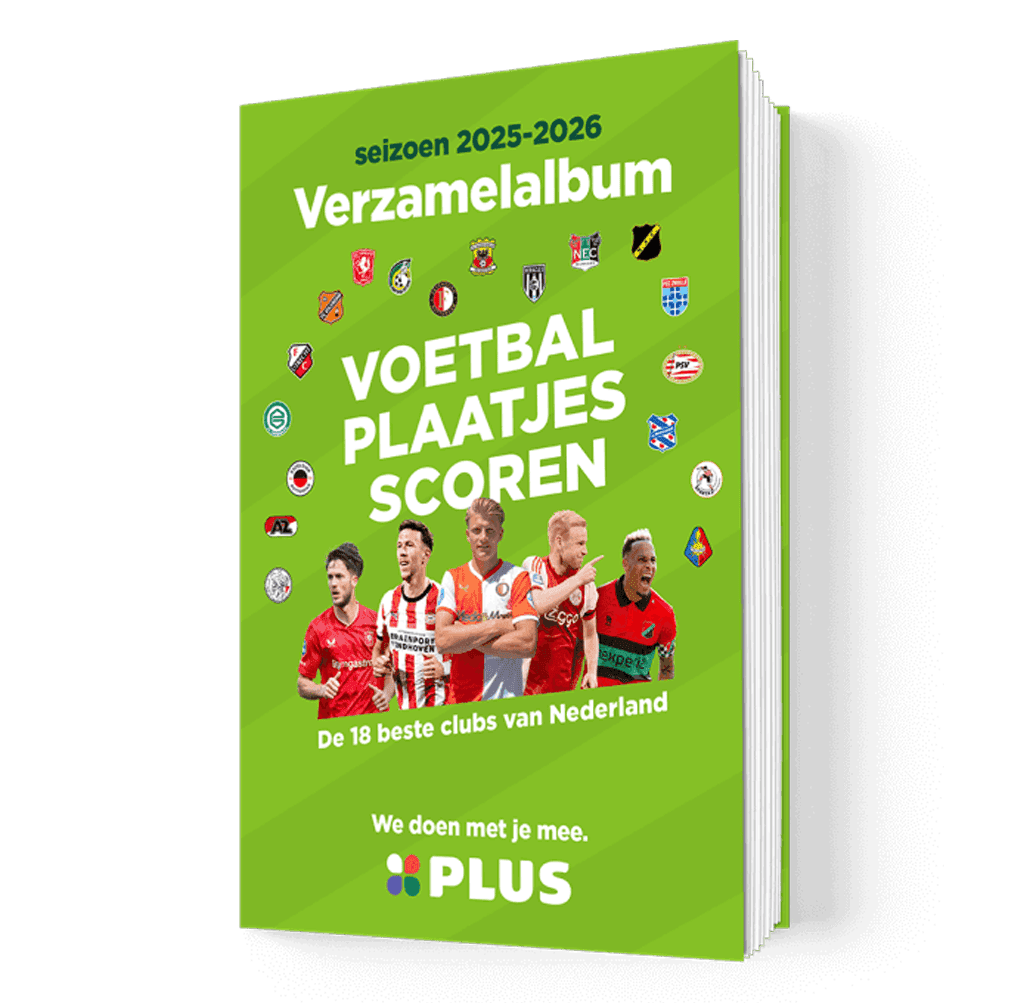 PLUS Voetbalplaatjes verzamelalbum.
