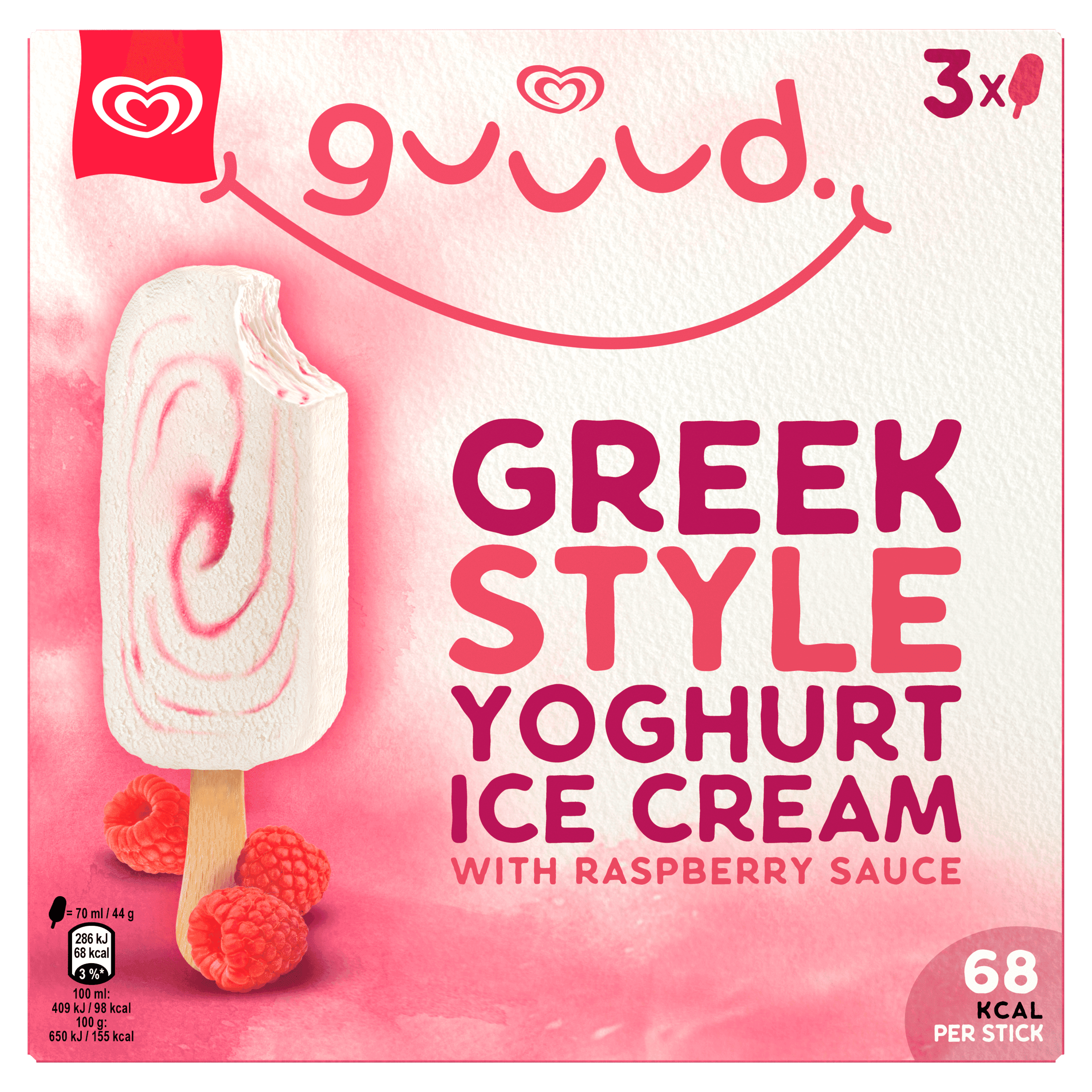 Ola OLA Greek Yoghurt Raspberry Stick