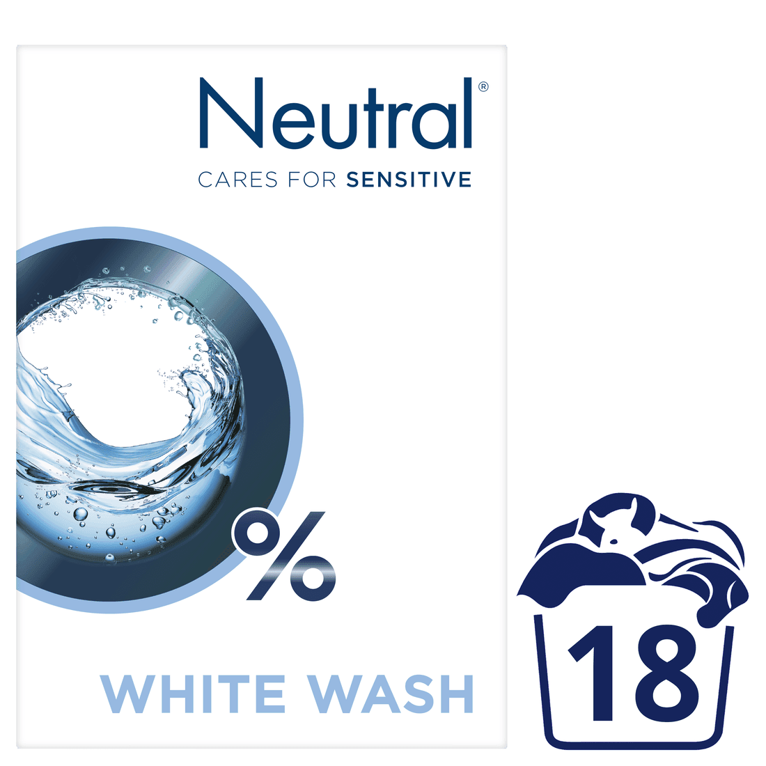 Neutral Wasmiddel poeder parfumvrij wit