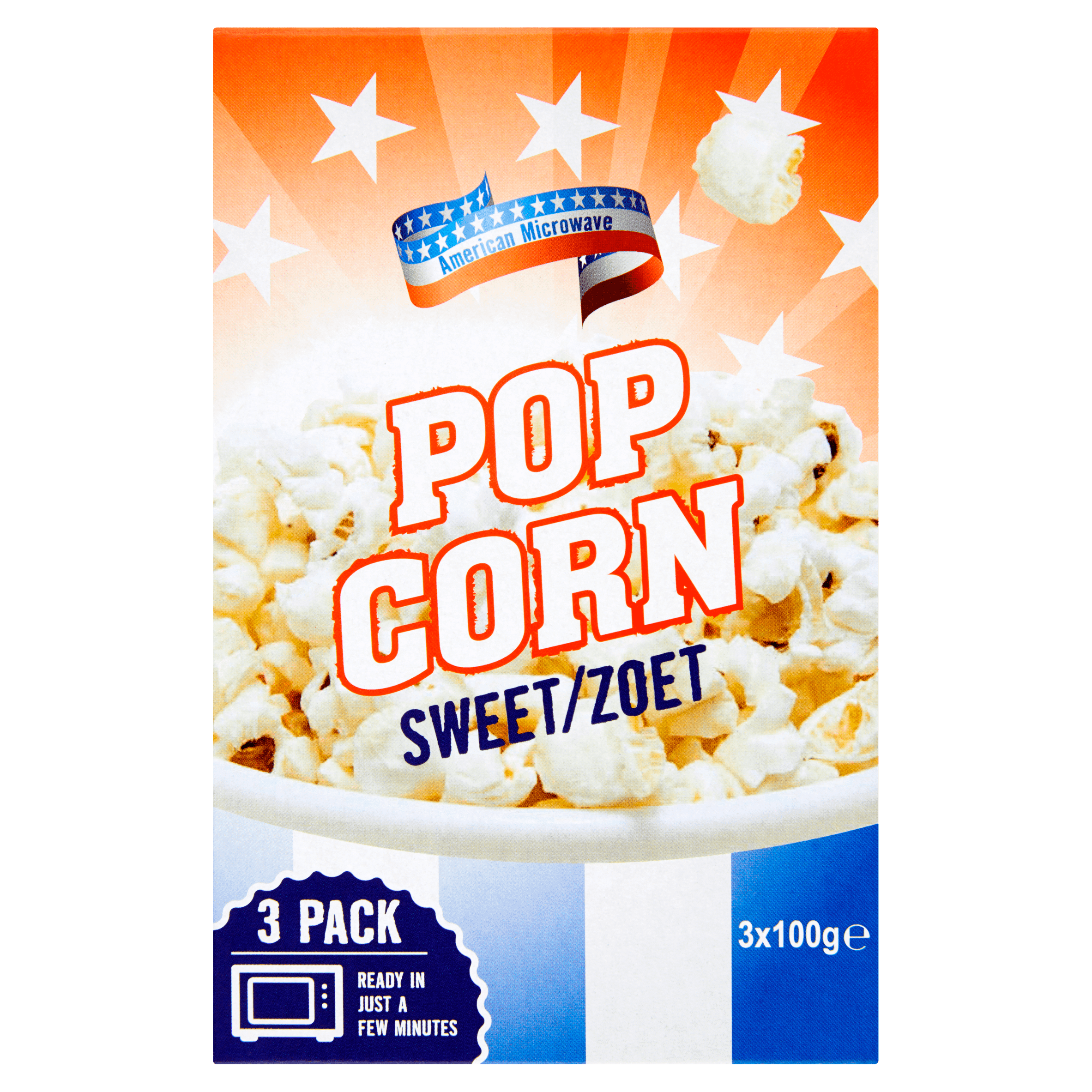 American Popcorn zoet magnetron 3-pack