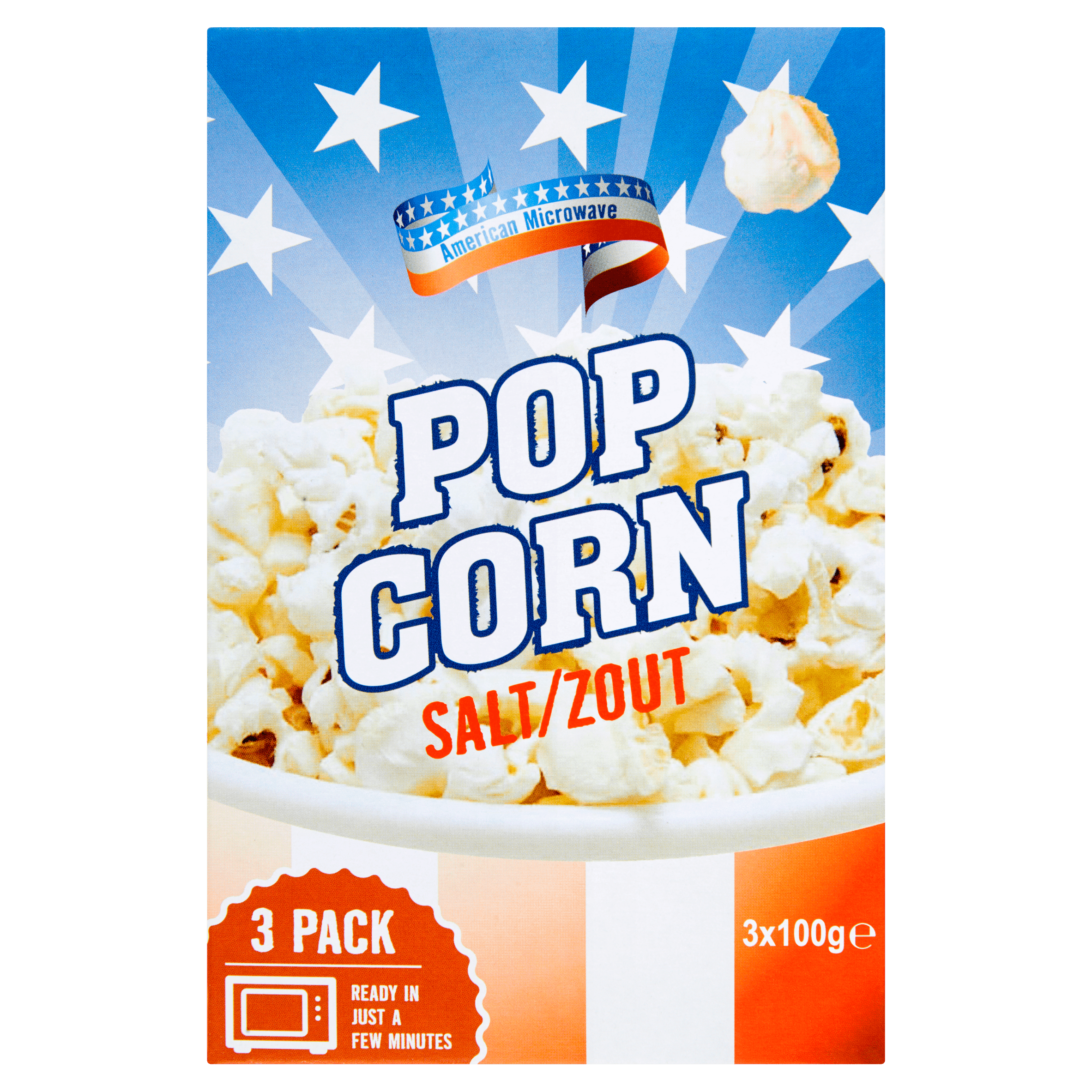 American Popcorn mgnetron zout 3-pack