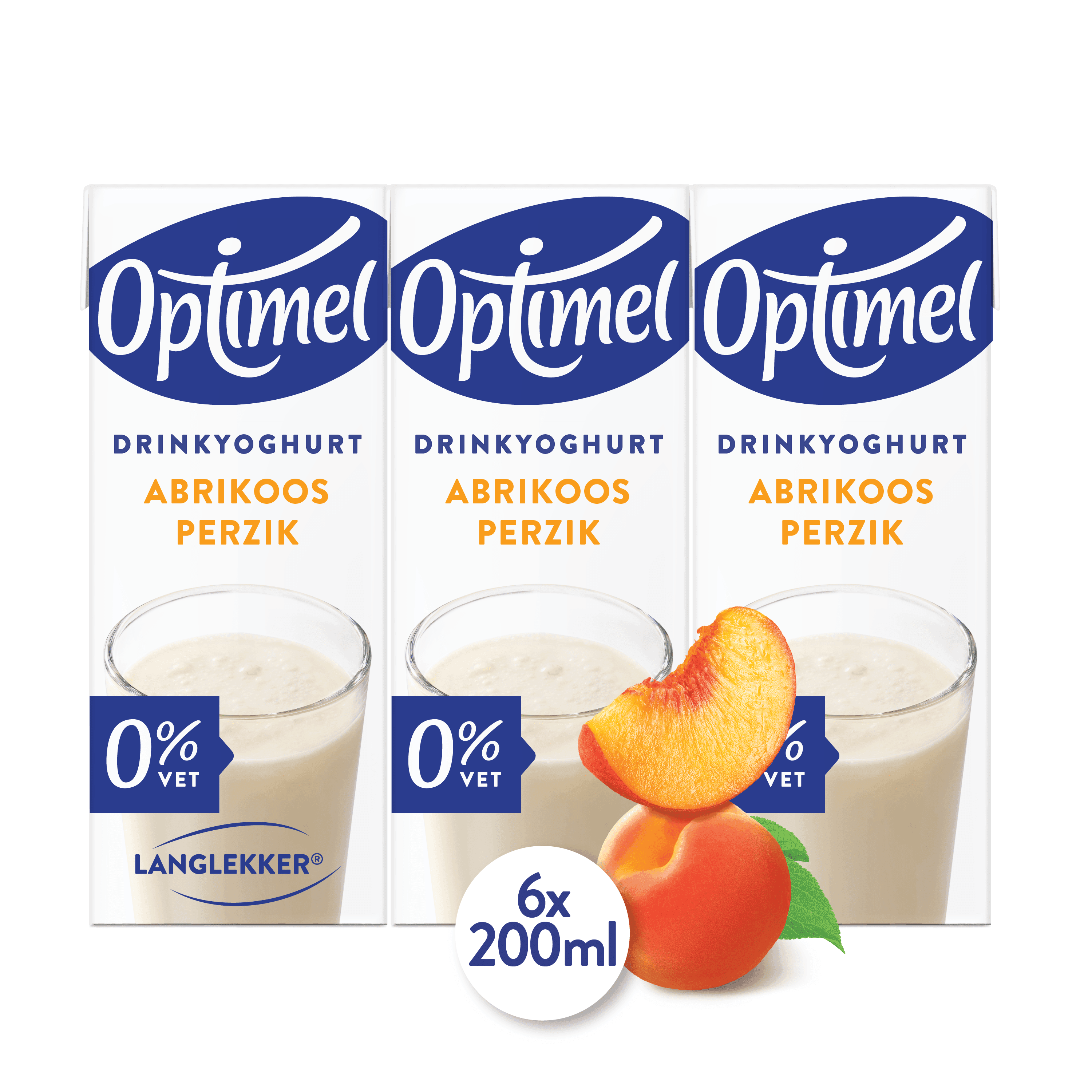 Optimel Langlekker perzik-abrikoos mini 6-pack