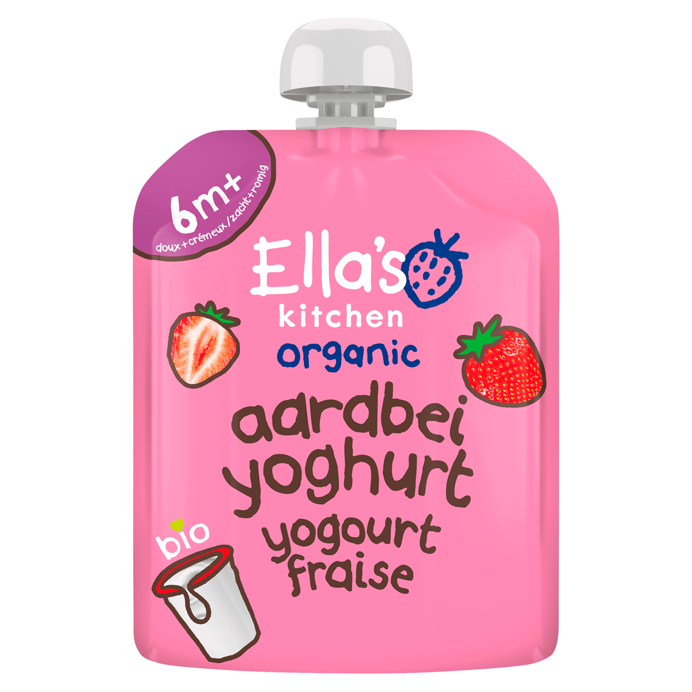 Ella's Kitchen 6+ Aardbei yoghurt Griekse stijl