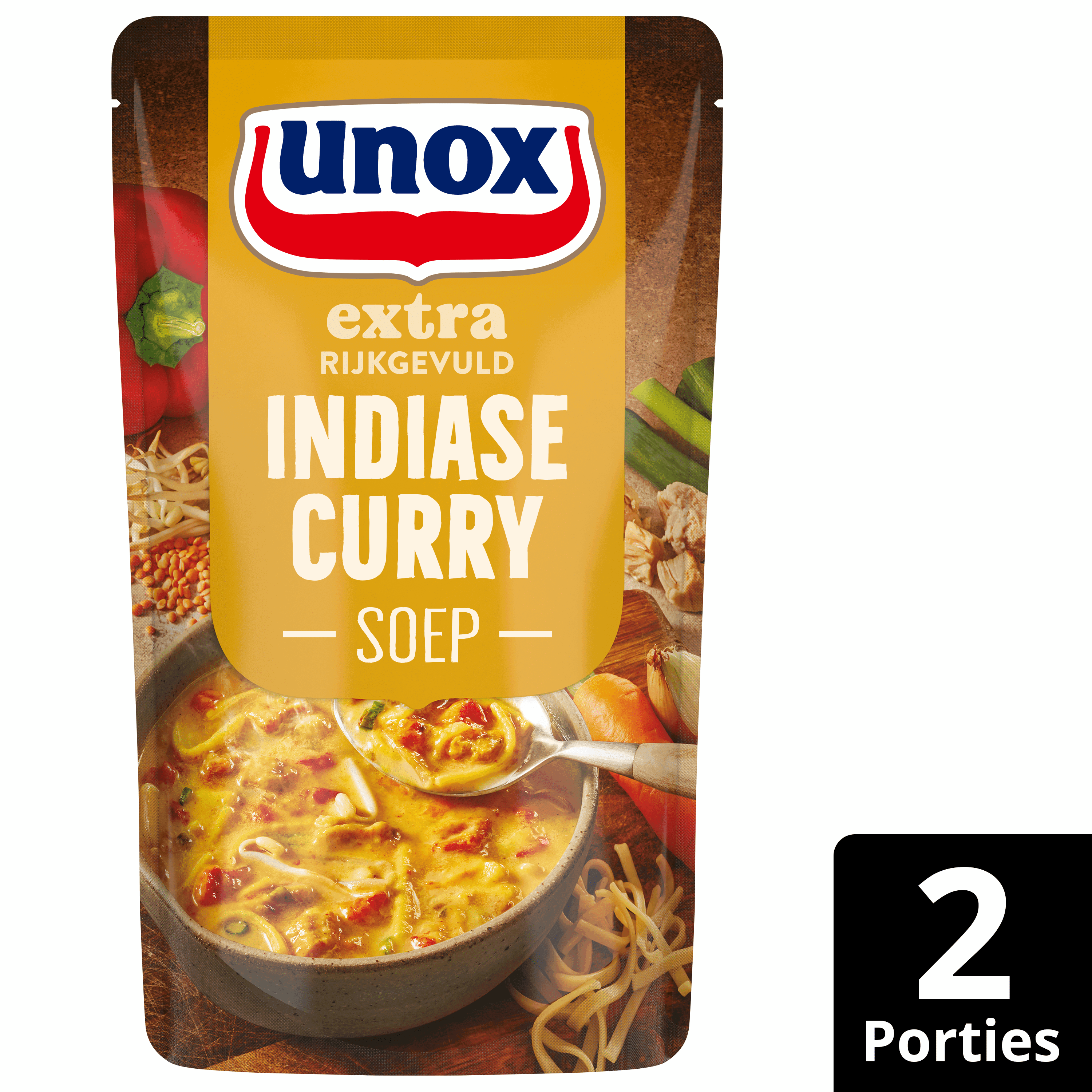 Unox Soep in zak Indiase curry extra gevuld