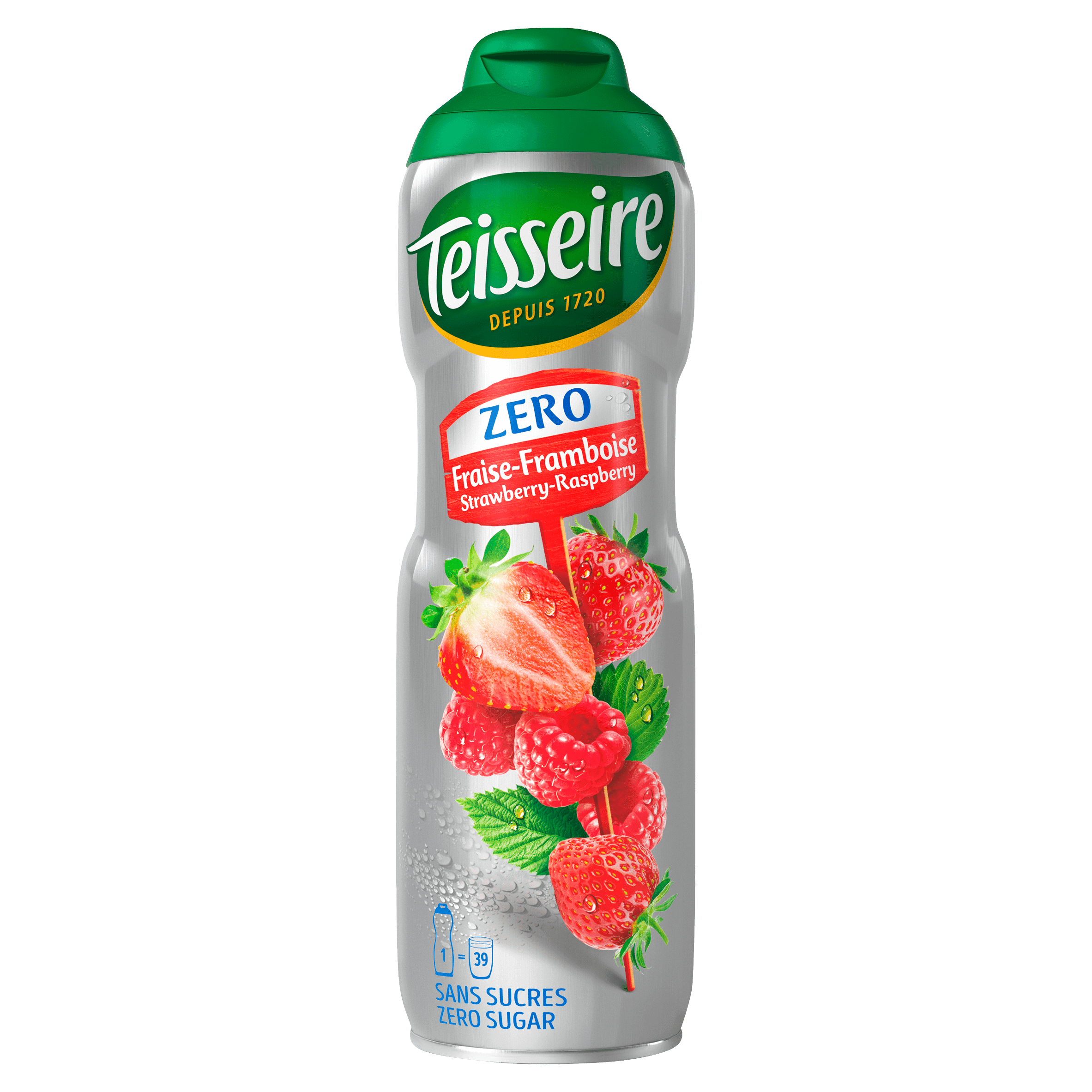 Teisseire Siroop aardbei framboos zero