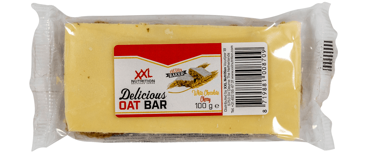 XXL Nutrition Delicious oat bar witte chocolade kers