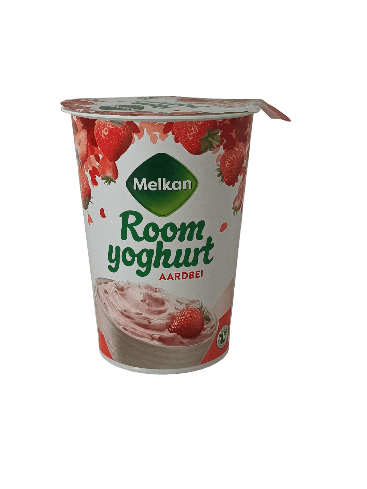 Melkan Roomyoghurt aardbei