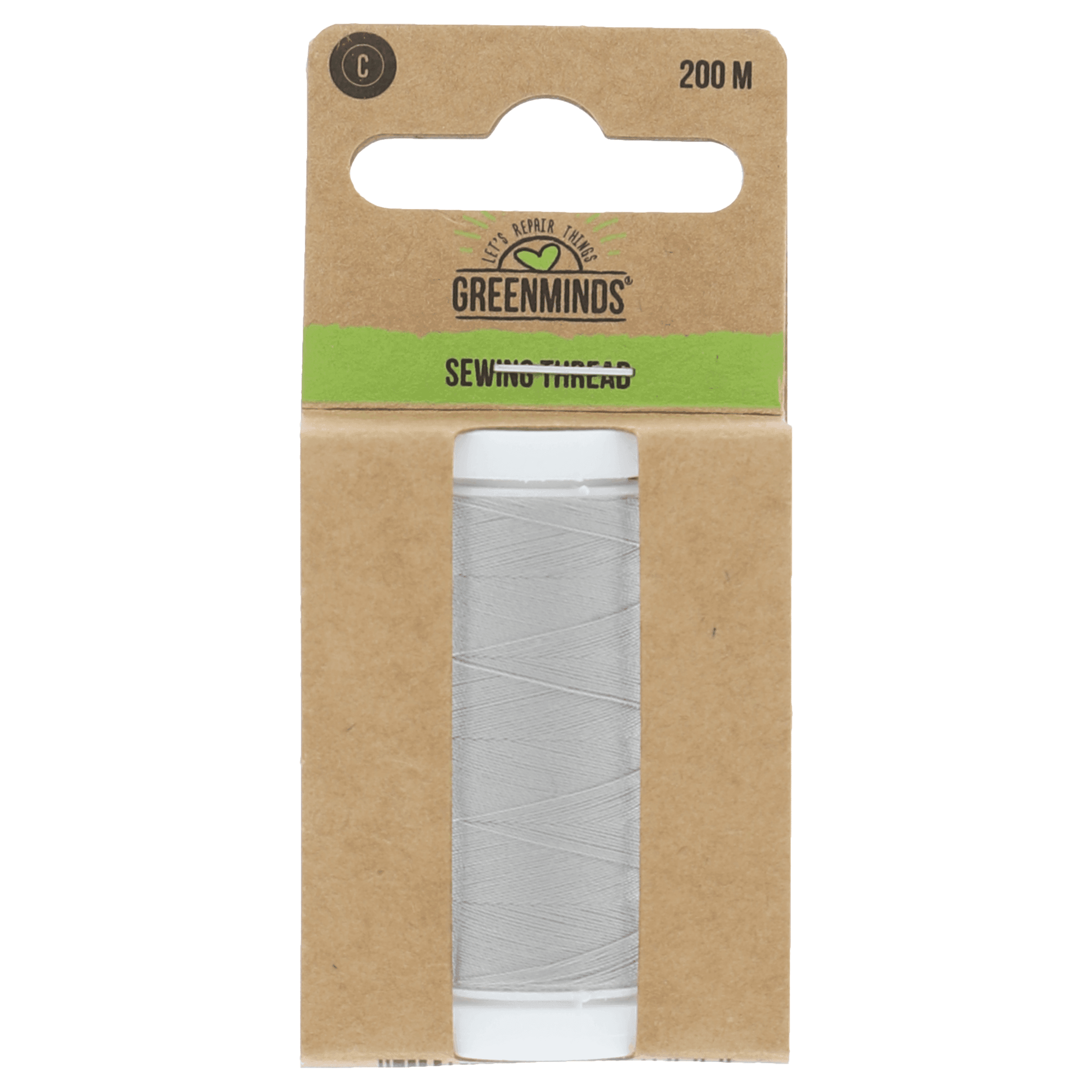 Greenminds Garen Polyester Lichtgrij 200m