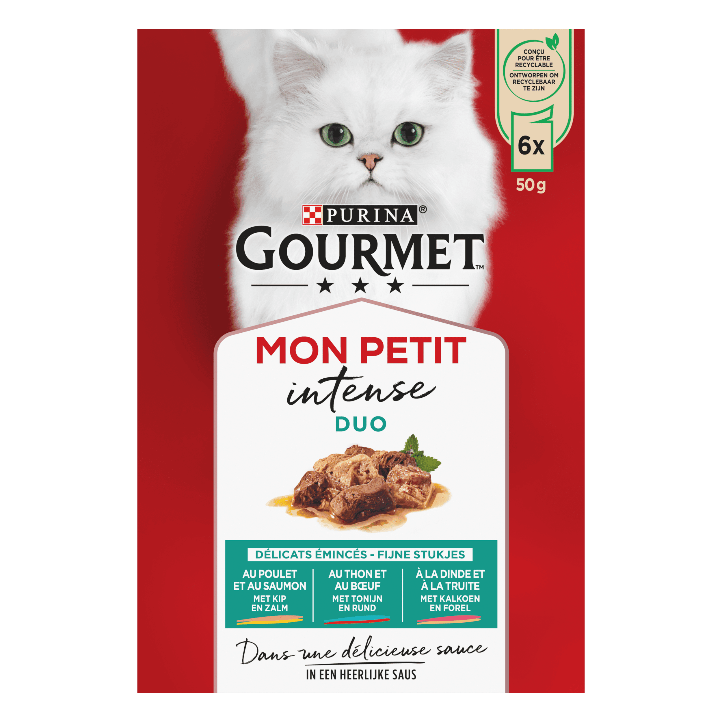 Gourmet Mon Petit Duo kattenvoer vlees/vis
