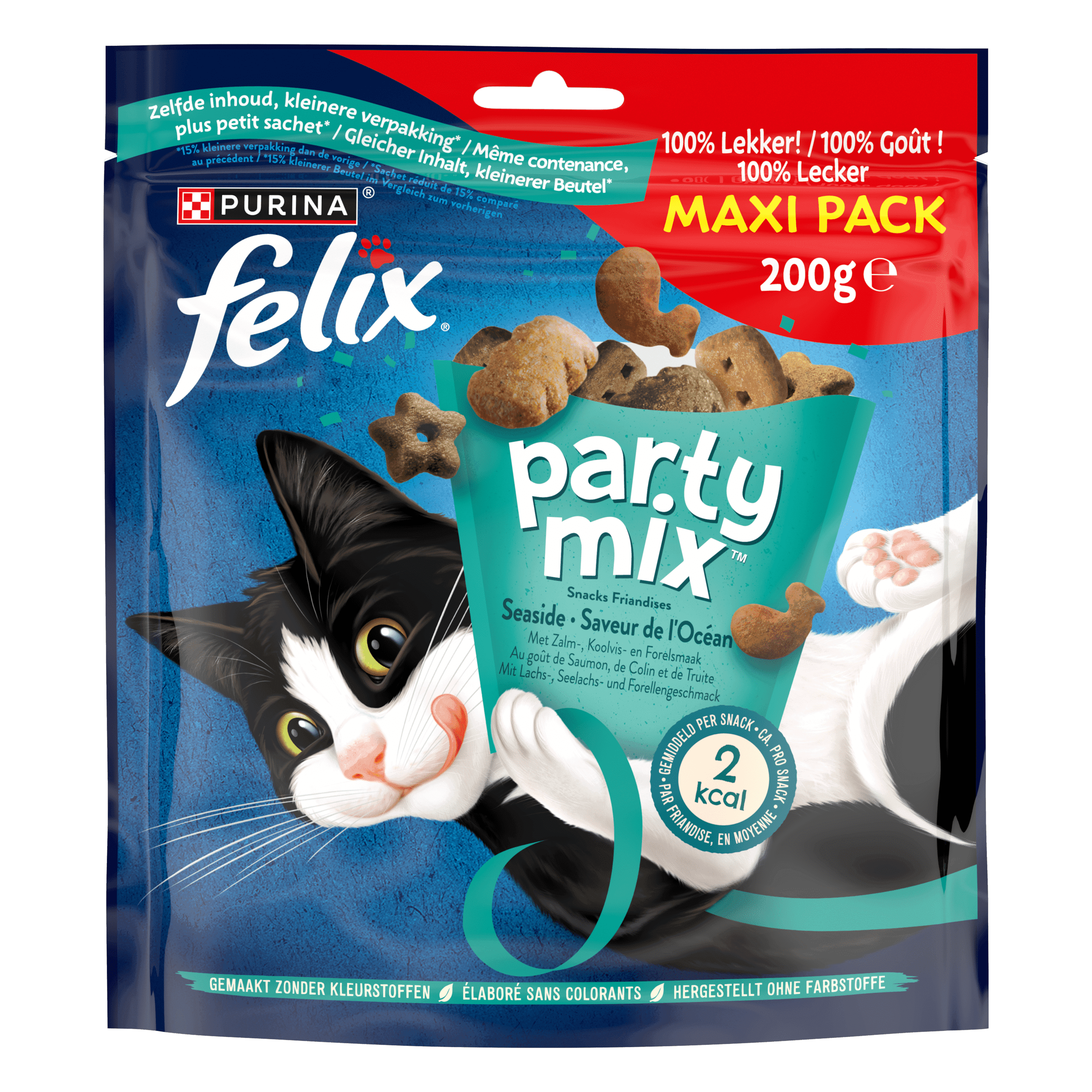 Felix Party Mix Seaside kattensnacks zalm