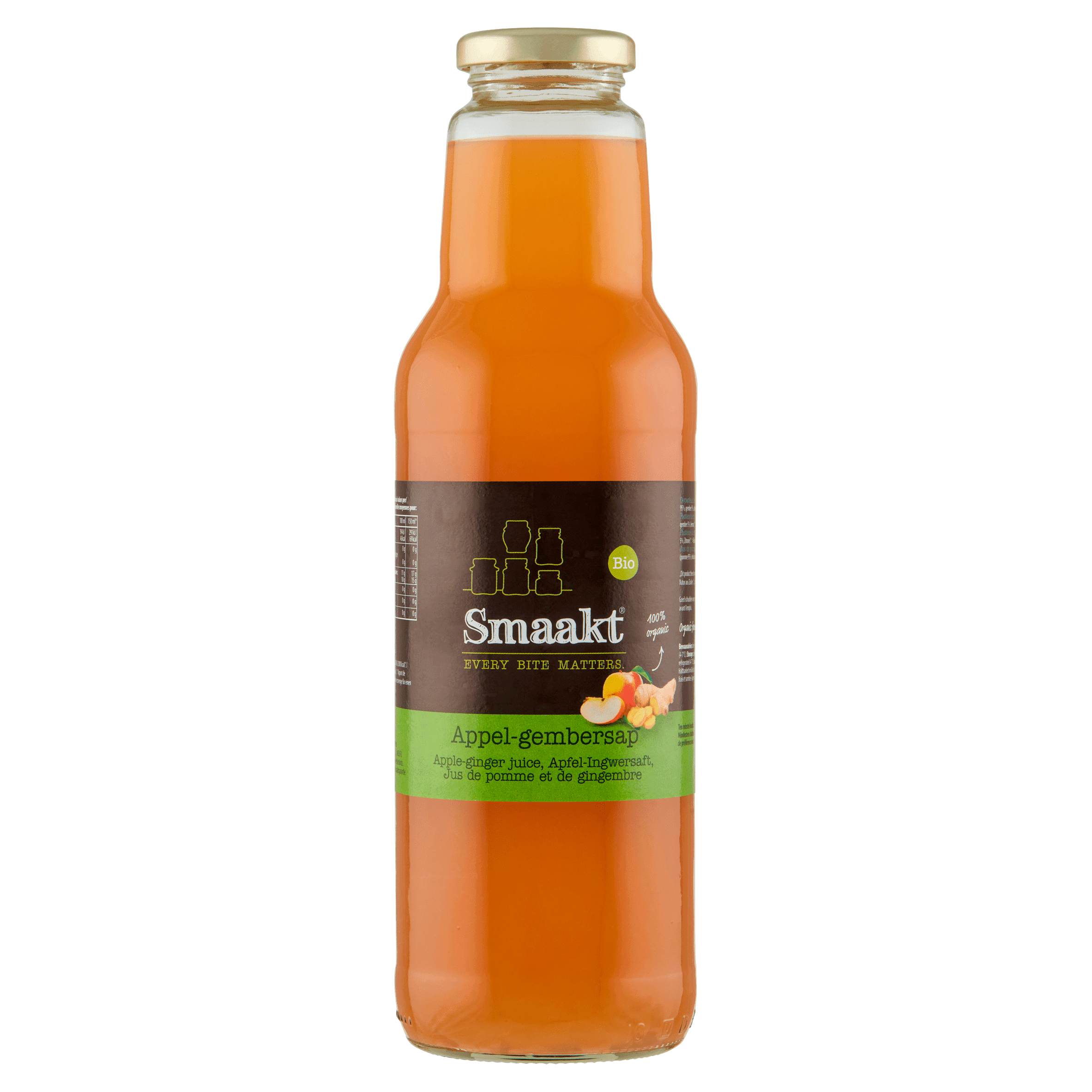 Smaakt Appel-gember sap bio