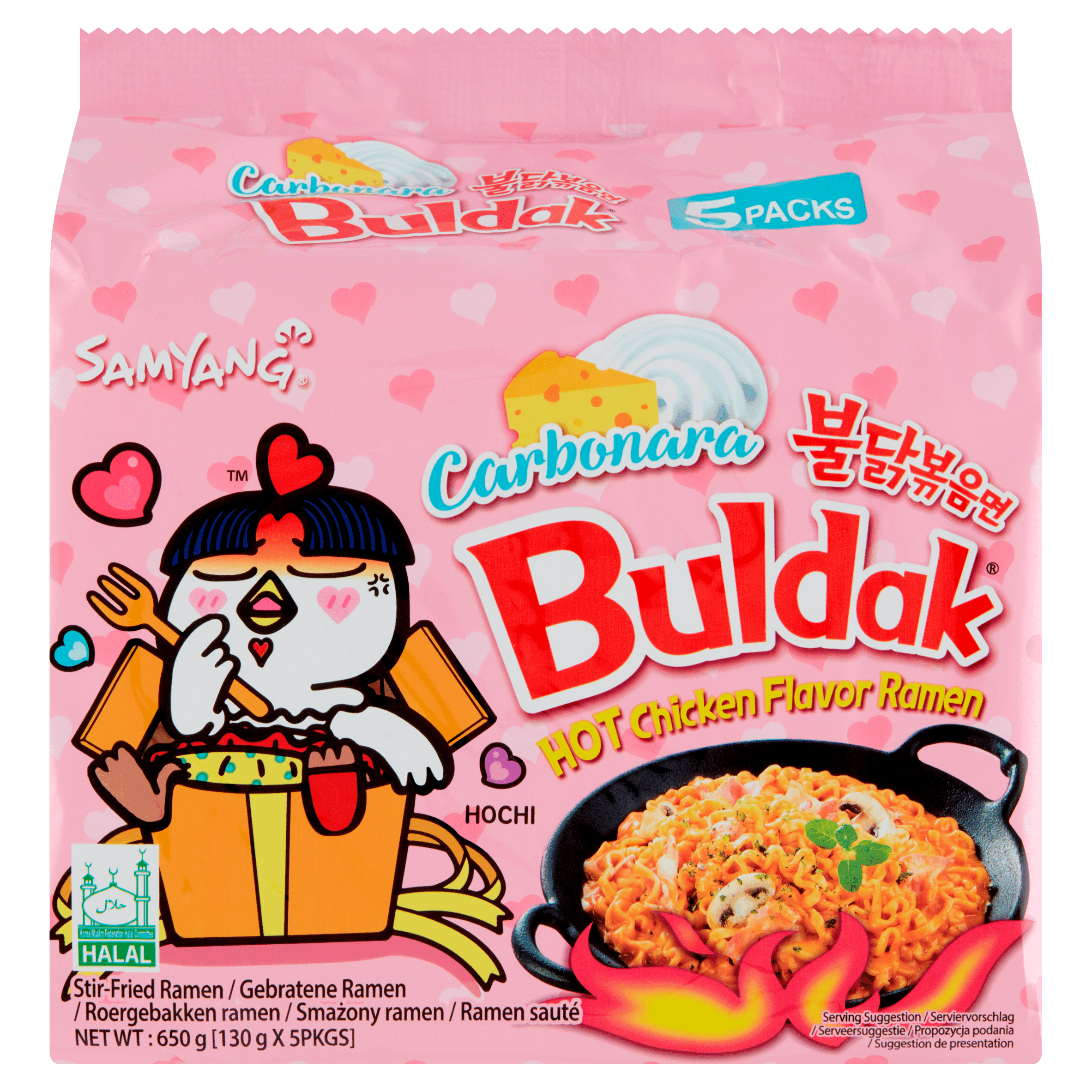 Samyang Roergebakken ramen carbonara