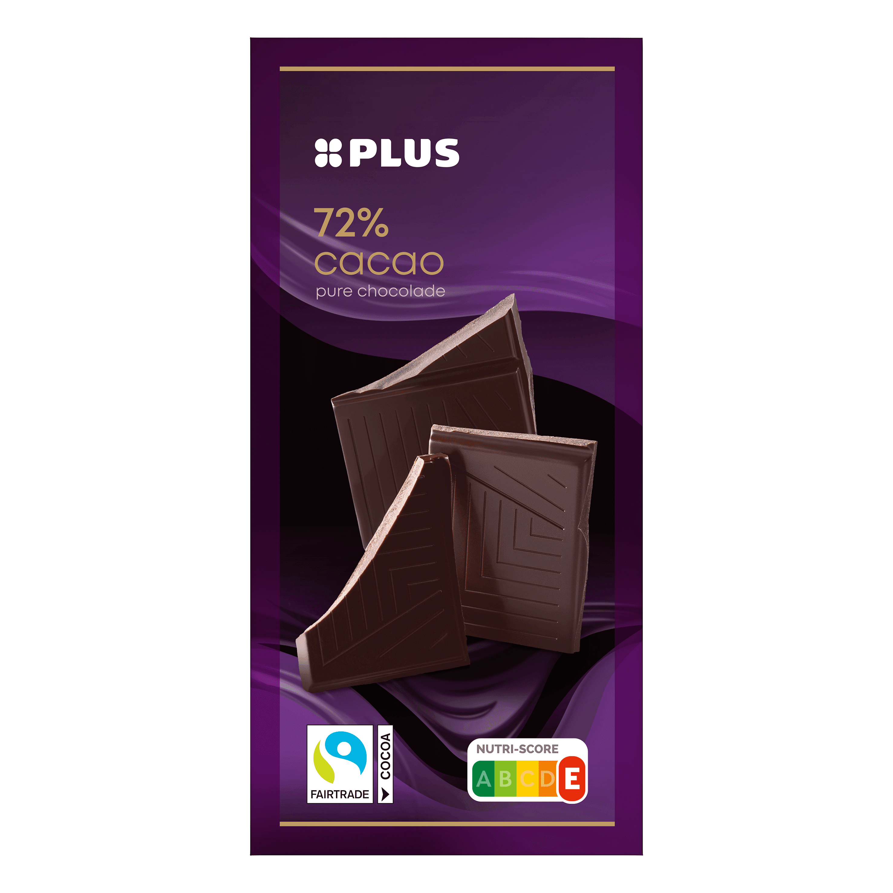 PLUS Tablet 70% cacao Fairtrade