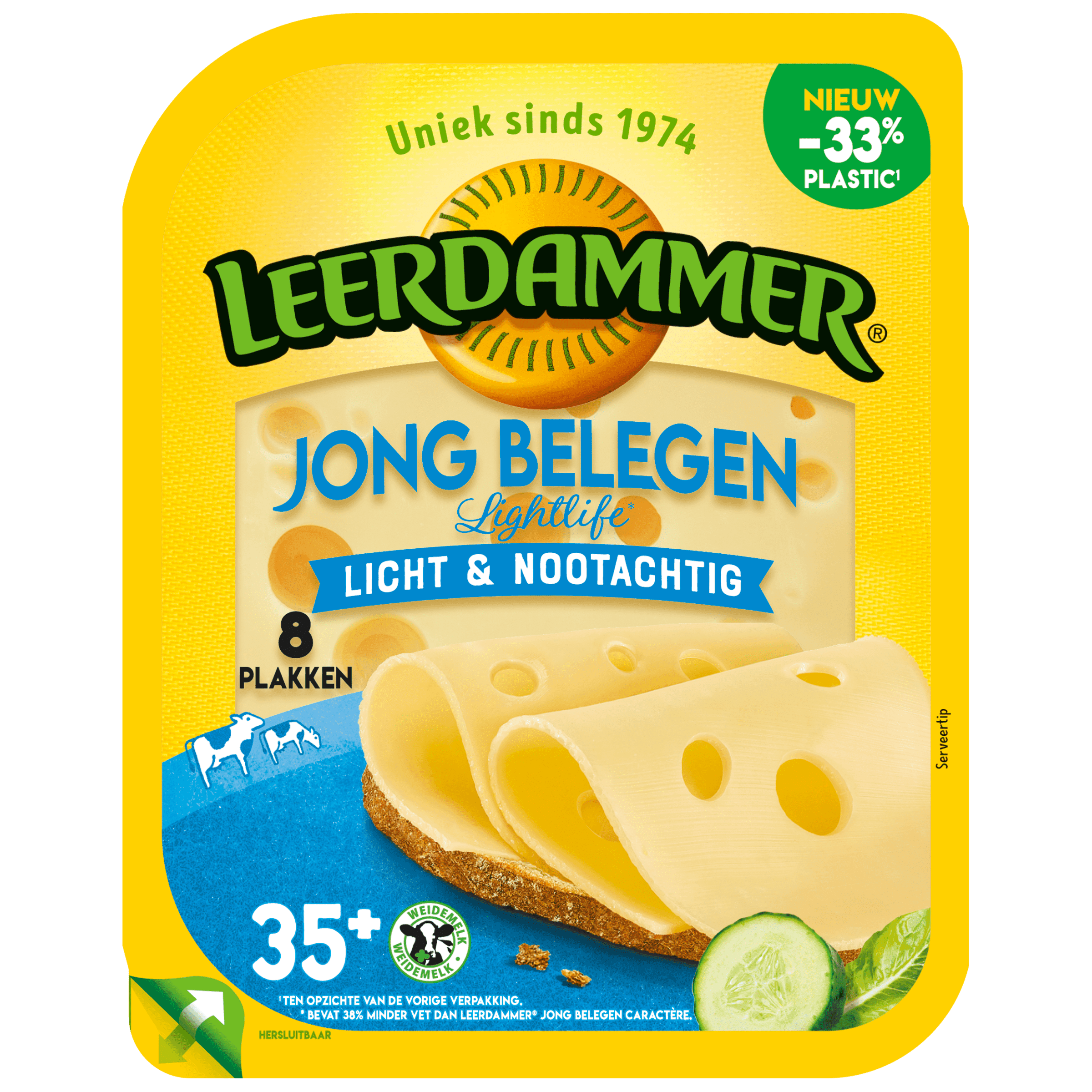 Leerdammer Jong belegen lightlife 35+ plakken