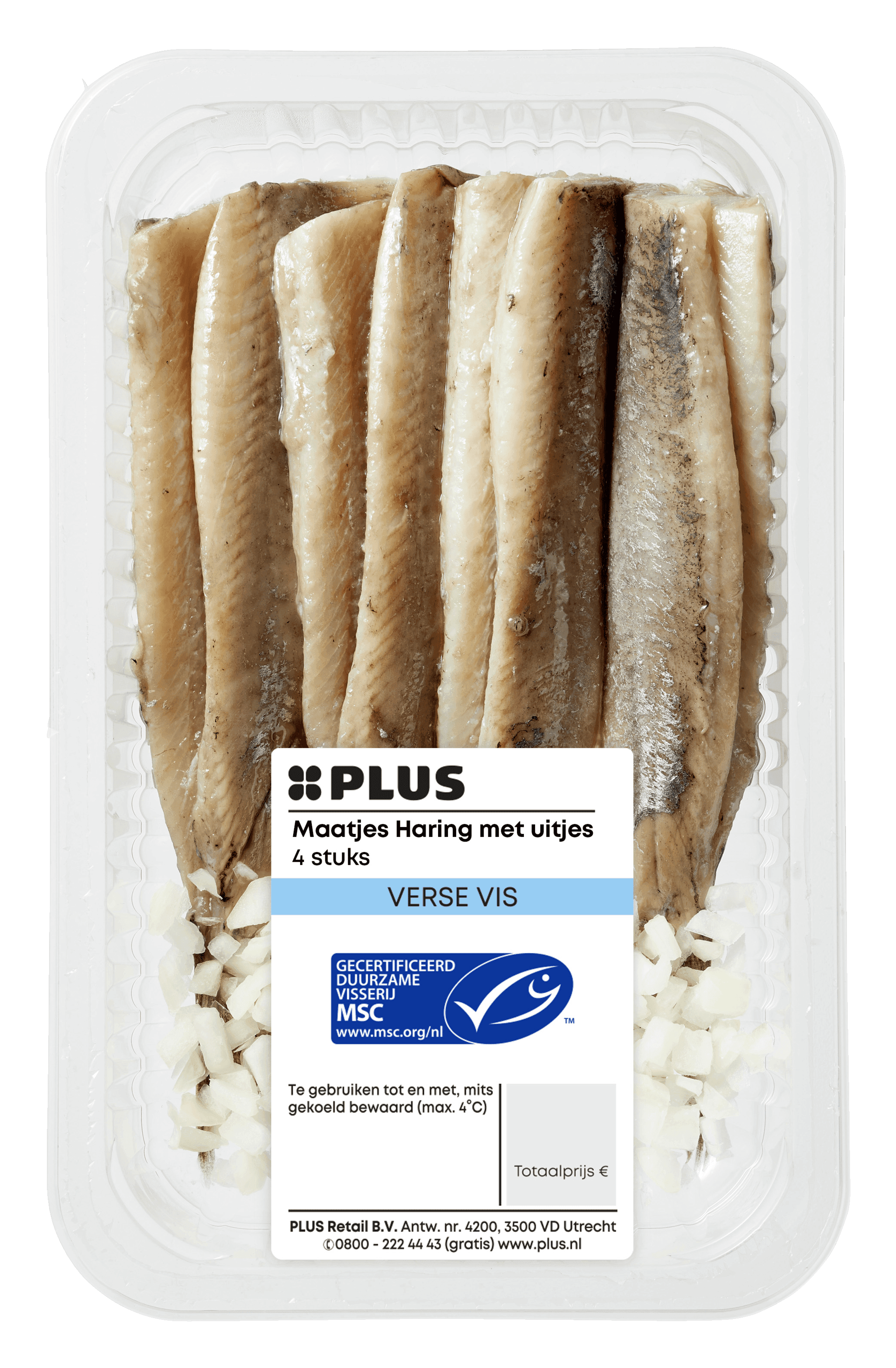 PLUS Maatjes Haring 4st met uitjes