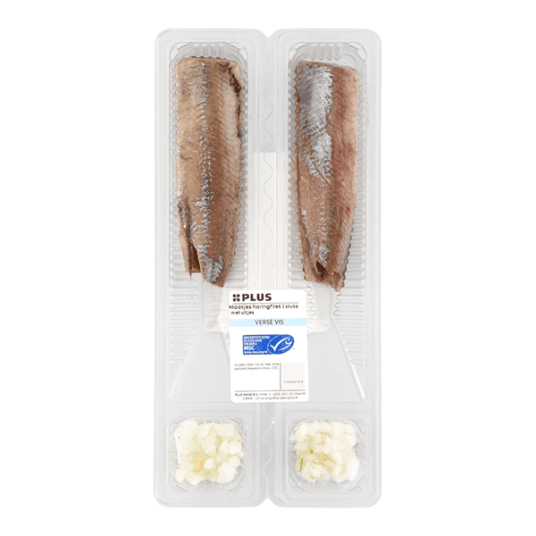 PLUS Maatjes Haringfilet 2st met uitjes
