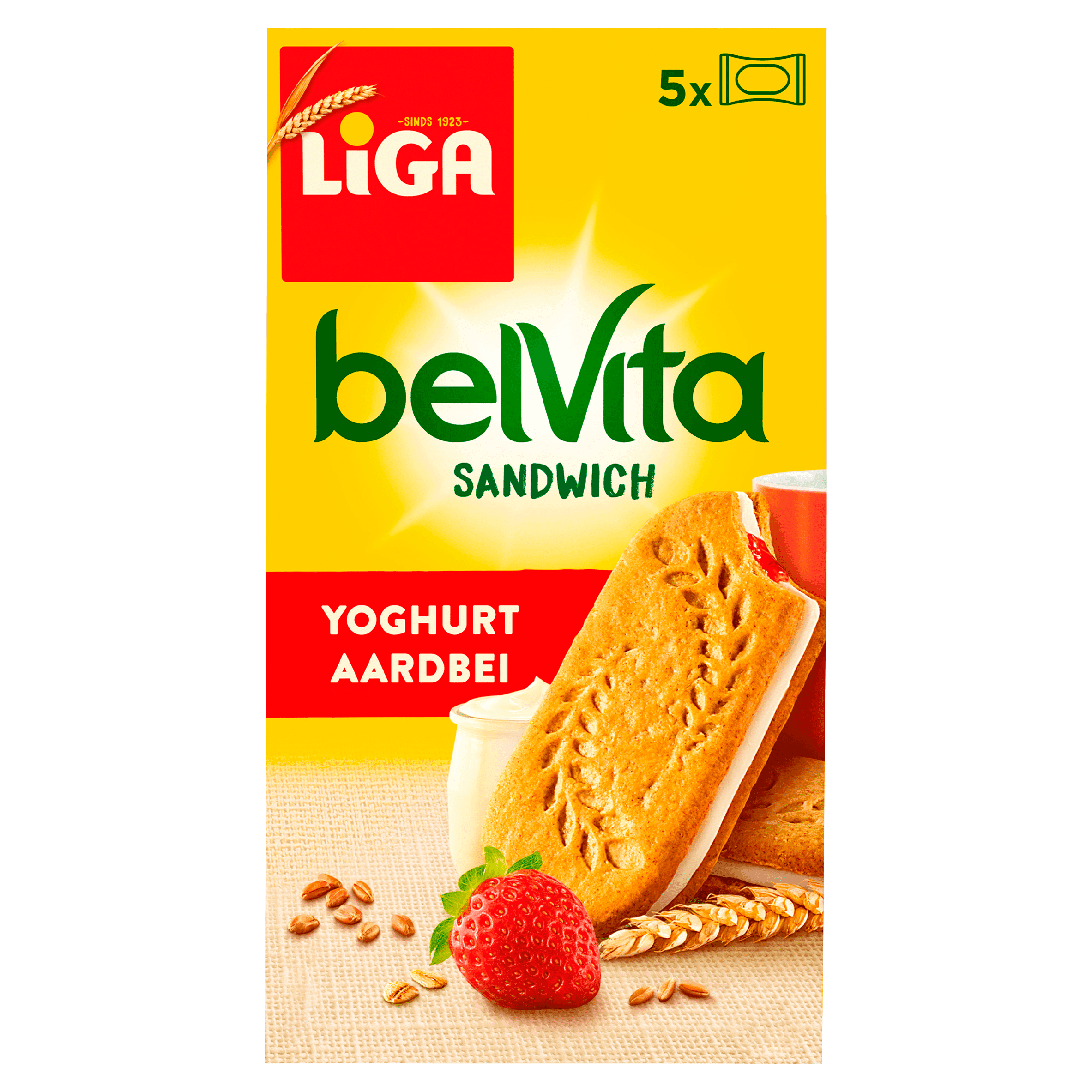 Liga Sandwich Koekjes Yoghurt Aardbei