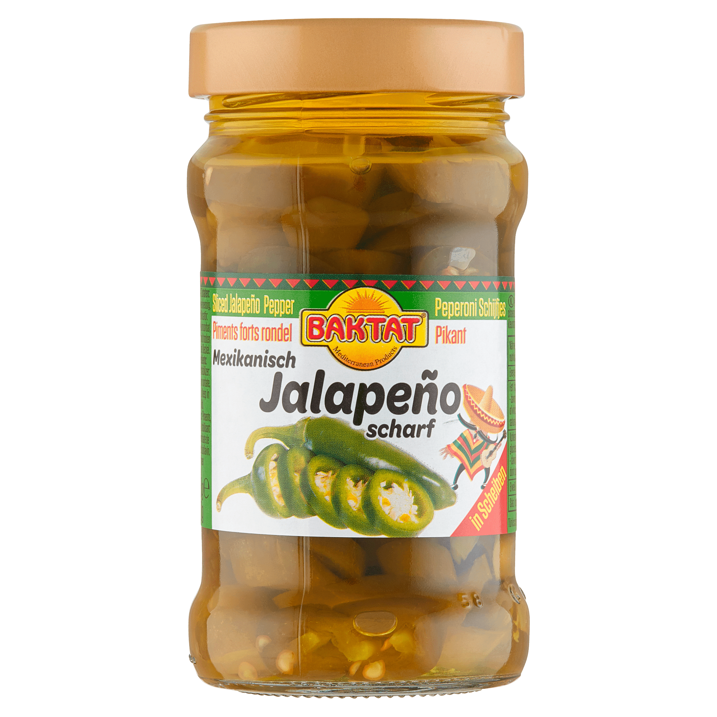 Baktat Jalapeñopepers pikant