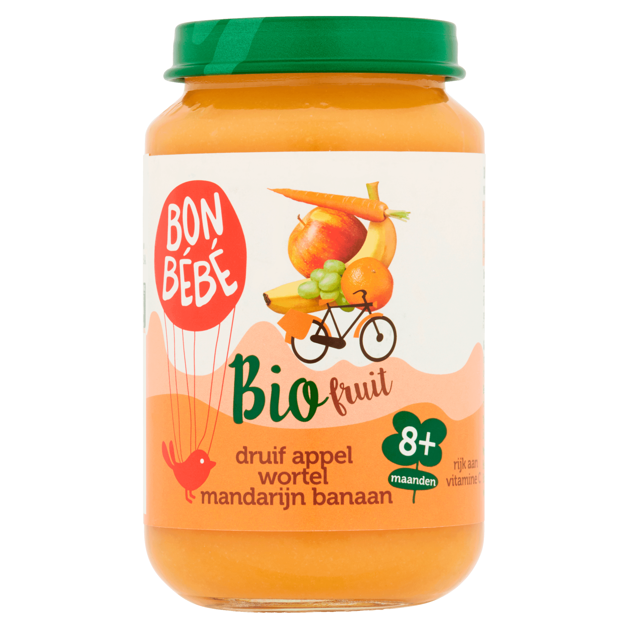 Bonbebe Bio 8mF0802 druif appel wortel mandar