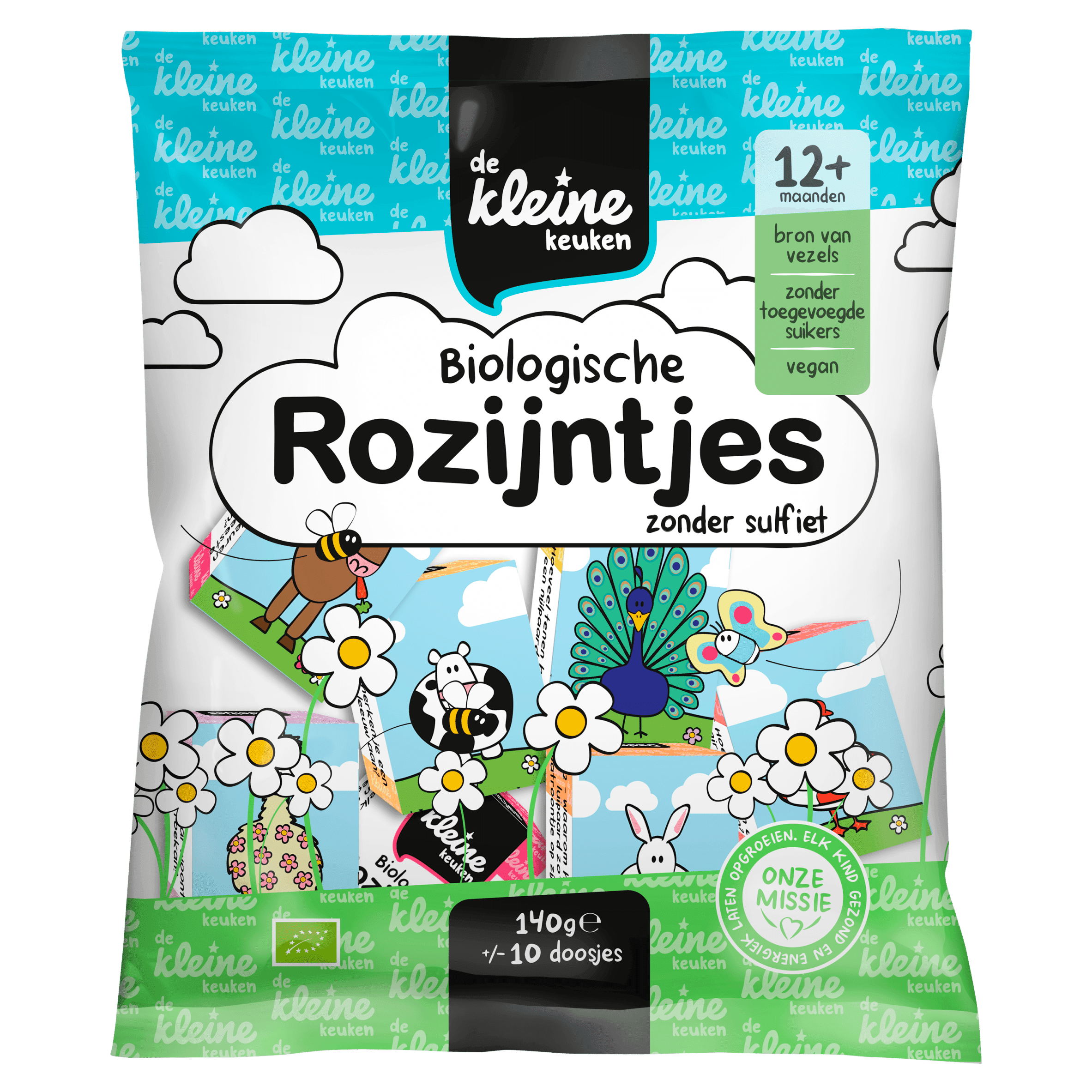 De Kleine Keuken 12+ Rozijnen Biologisch