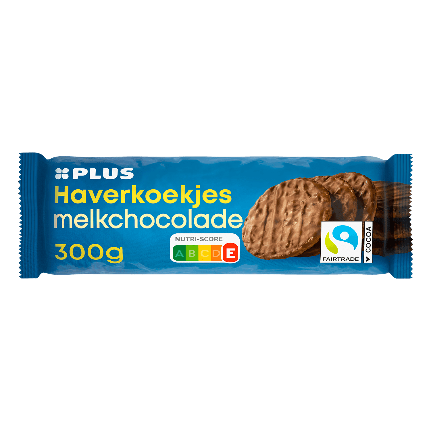 PLUS Haverkoekjes melkchocolade Fairtrade