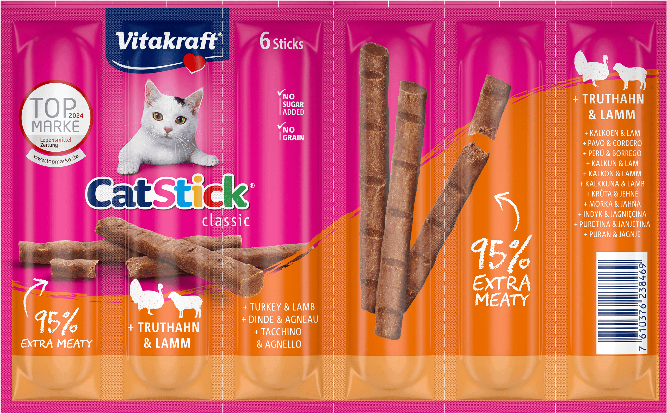 Vitakraft catstick kalkoen en lam