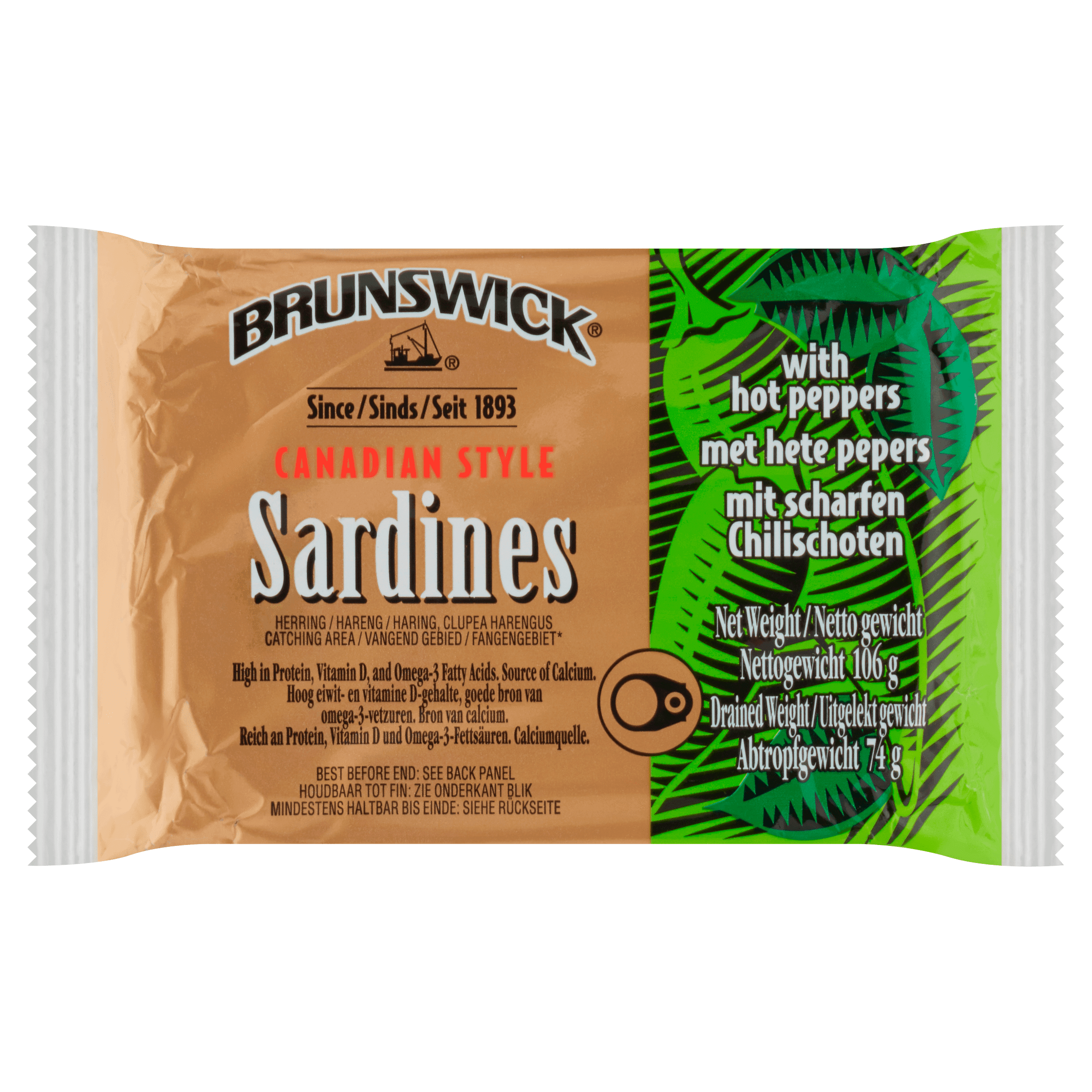 Brunswick Sardines hot peppers